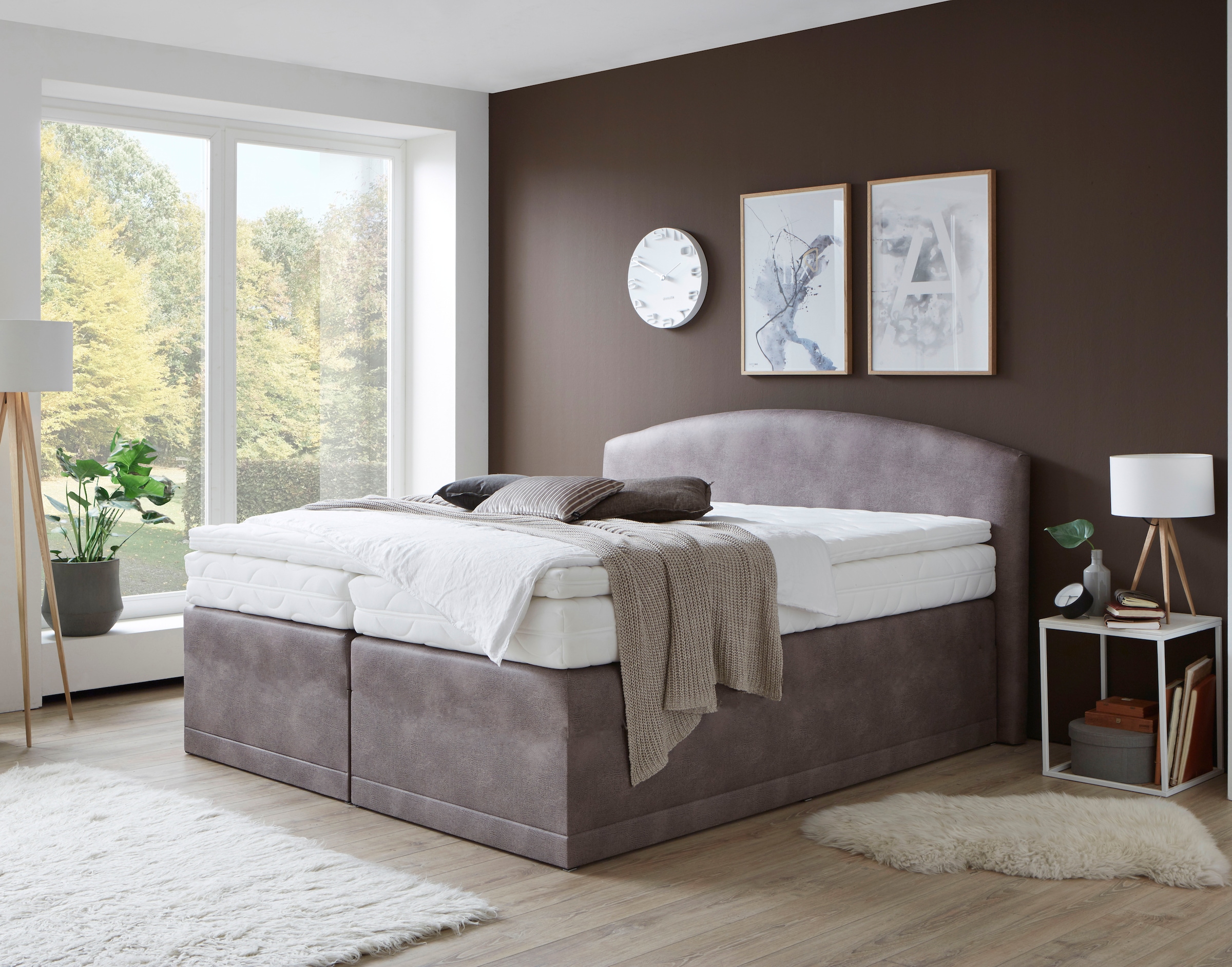 Westfalia Schlafkomfort Boxspringbett »Madeira«, Größe Liegefläche B/L: 200 cm x 200 cm