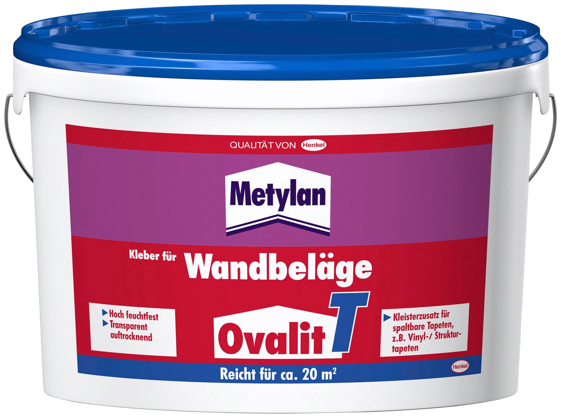 Metylan Tapetenkleber »Ovalit T«, 2 x 5 Kg Eimer, für Textiltapeten, Metalltapeten