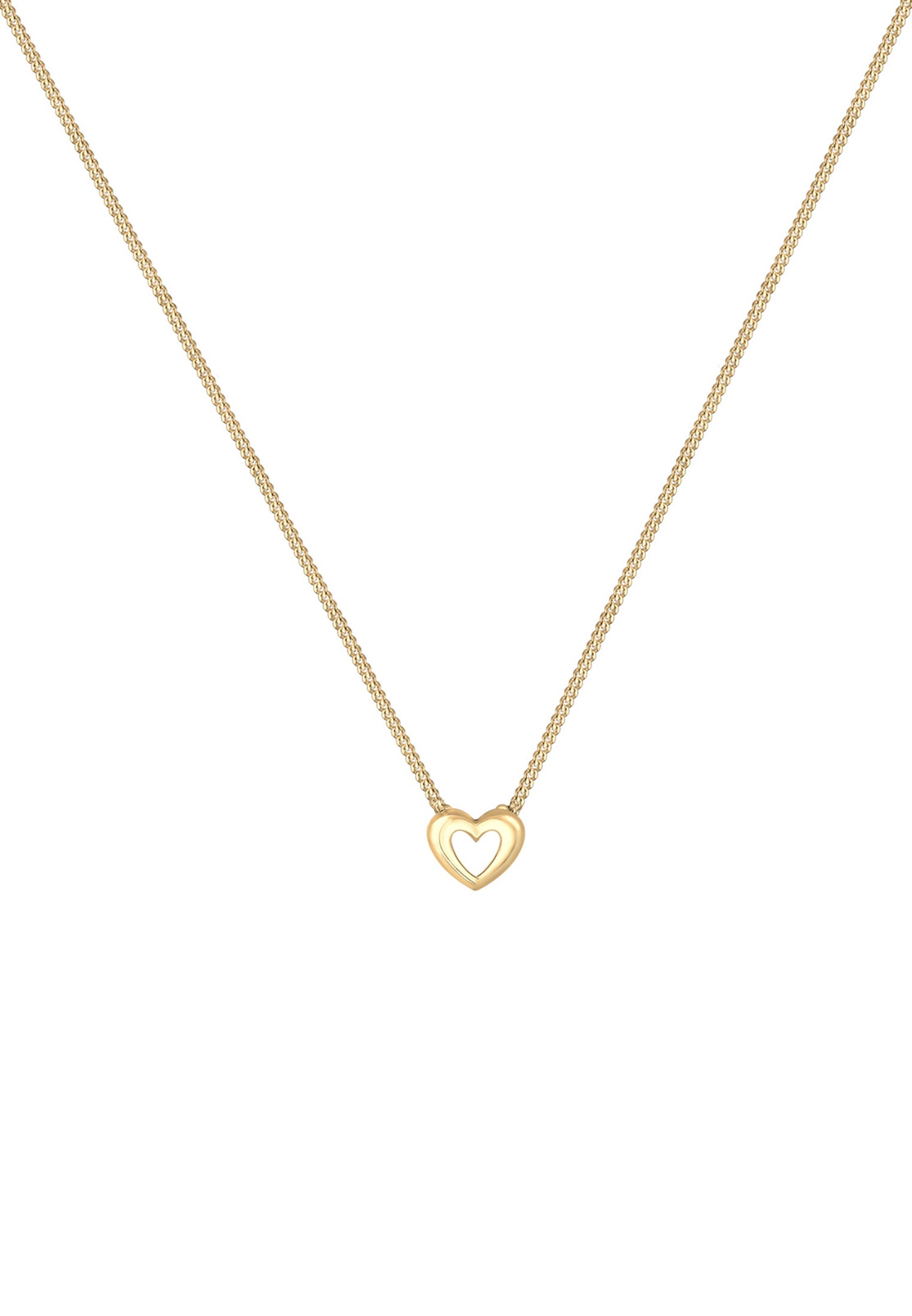 Elli Premium Kette mit Anhänger »Halskette Anhänger Herz 585 Gelbgold«