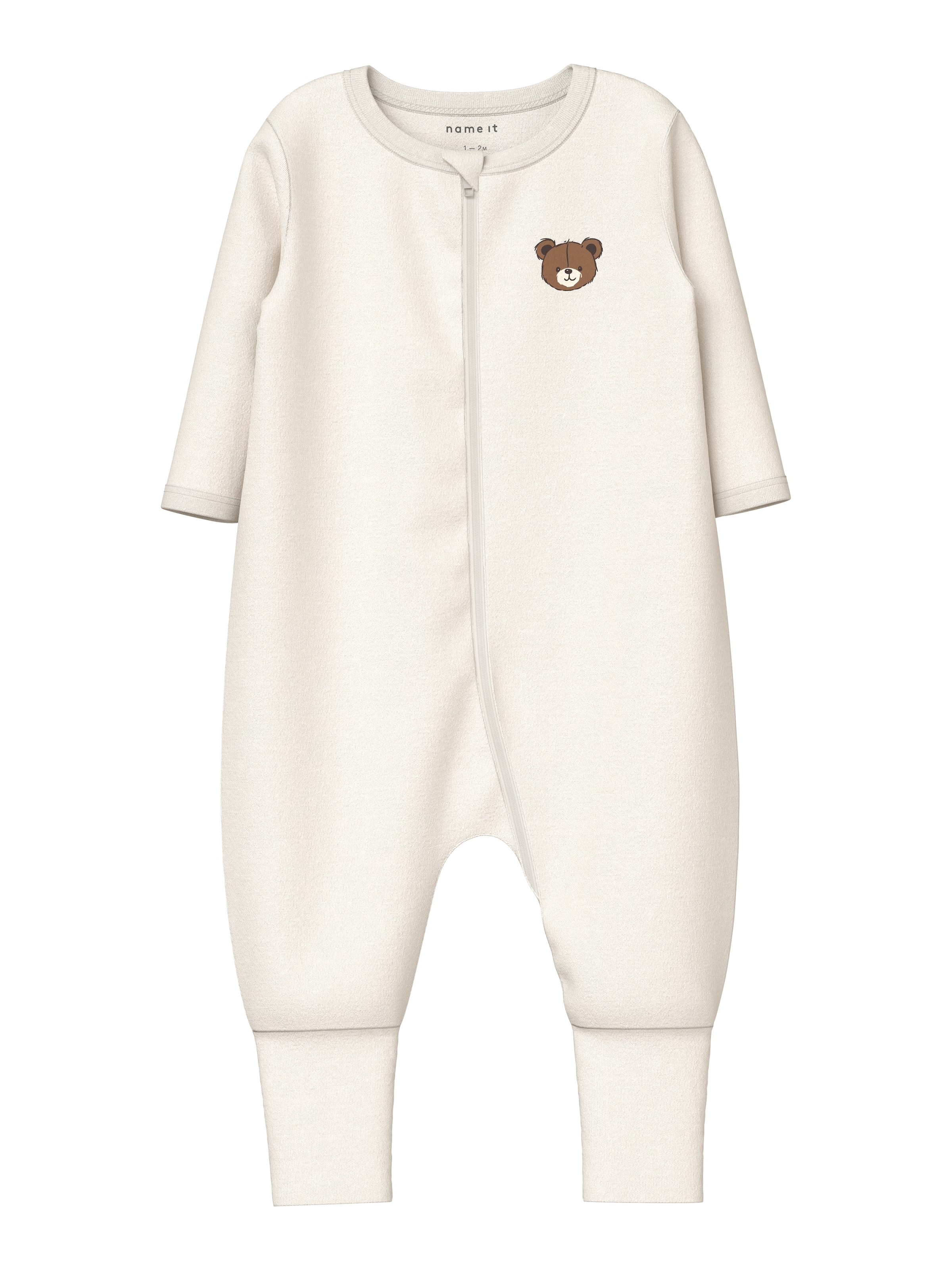 Name It Schlafoverall »NBNNIGHTSUIT 2P ZIP FF PUMICE BEAR NOOS« Packung, 2 tlg.
