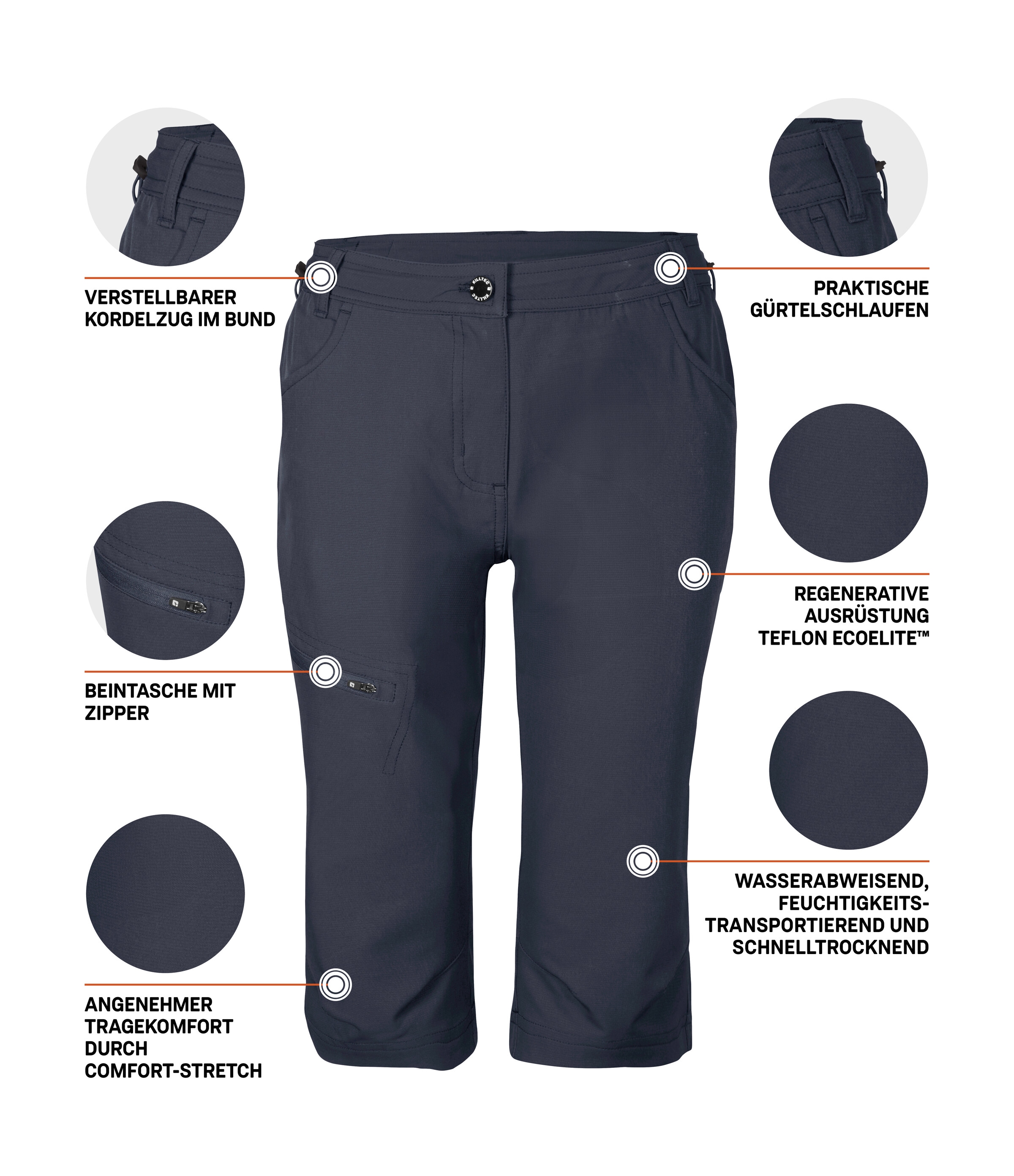 Killtec Caprihose »KOS 4 WMN PNTS«  Wasserabweisende, schnelltrocknende Caprihose mit Comfort-Stretch