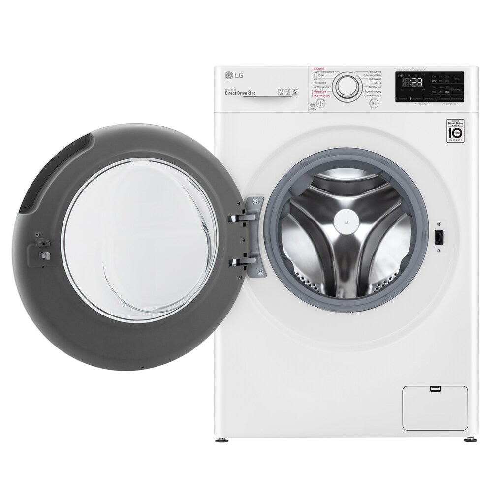 LG Waschmaschine, F4WV308S0, 8 kg, 1400 U/min