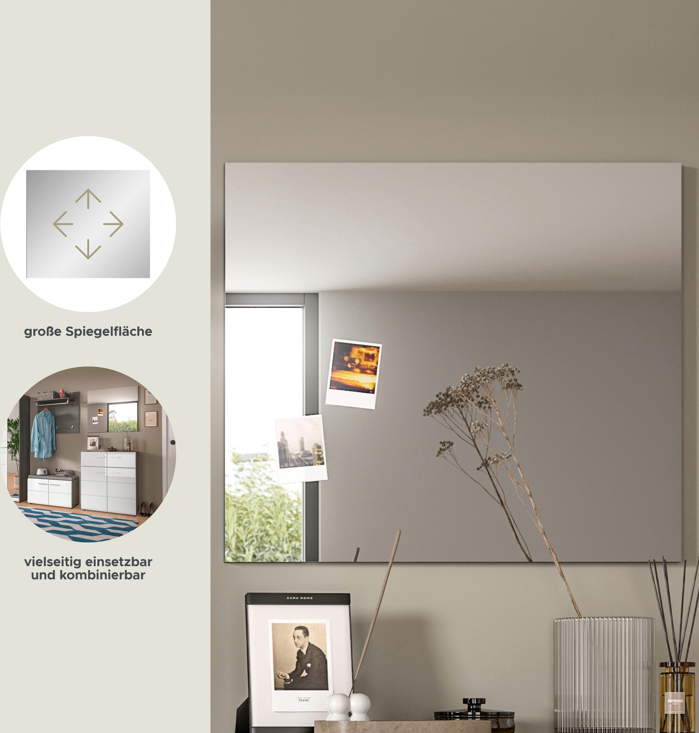 INOSIGN Spiegel »Rumba, Breite 70 cm«, Garderobenspiegel, Flurspiegel, Dielenspiegel, Wandspiegel