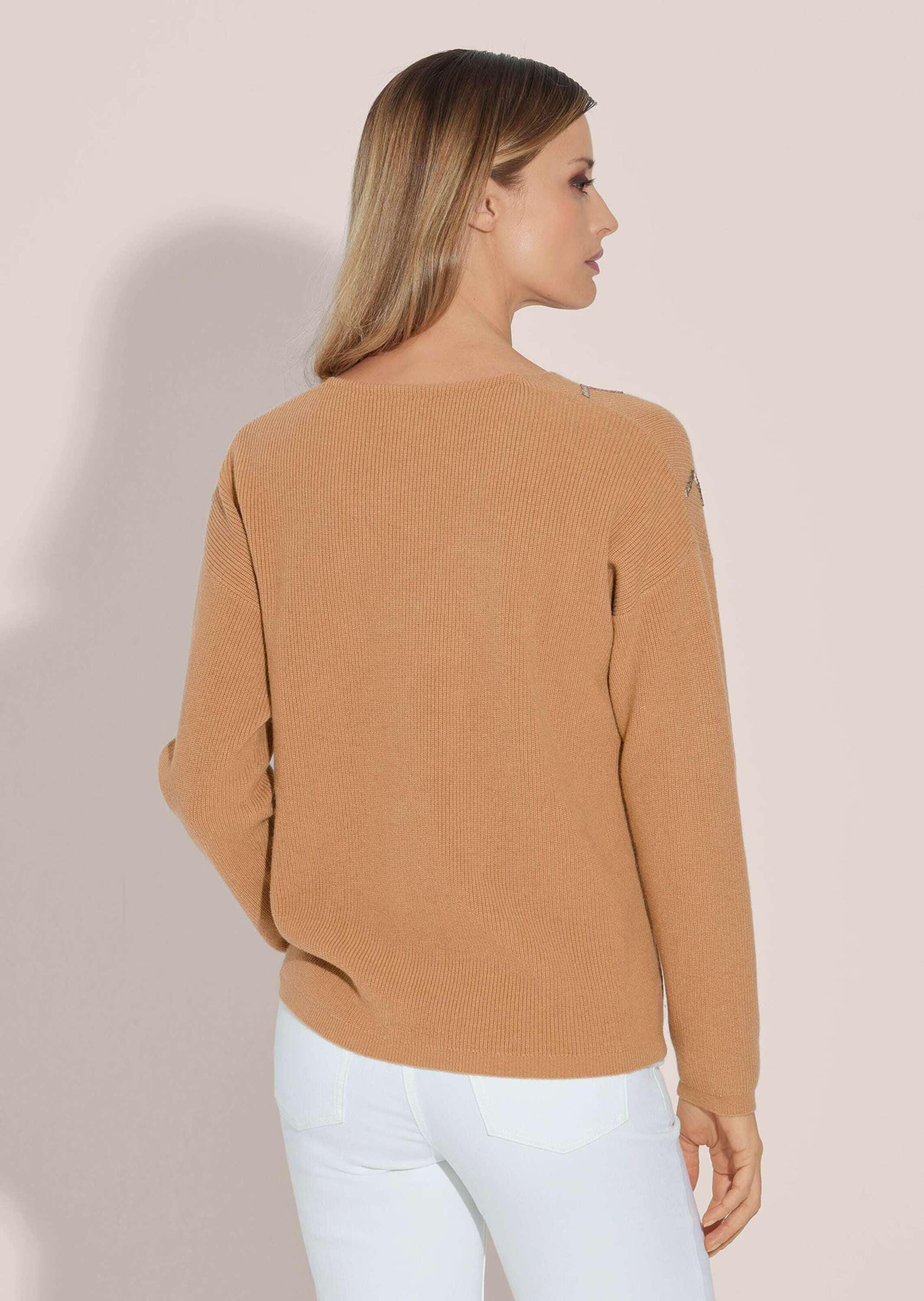 MADELEINE Longpullover »Pullover Oversize-Pullover mit aufwändiger Dekoration«