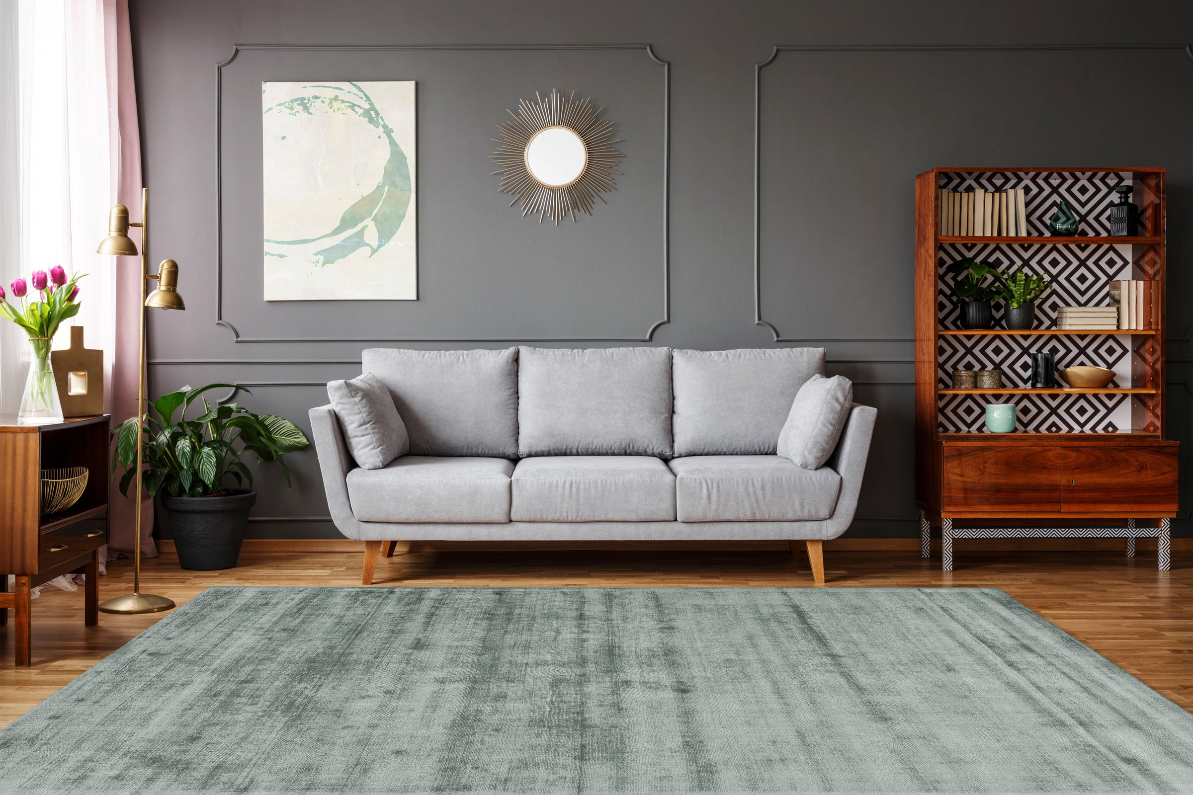 Kayoom Teppich »Luxury 110«, rechteckig, 13 mm Höhe, Kurzflor, meliert, handweb, Wohnzimmer