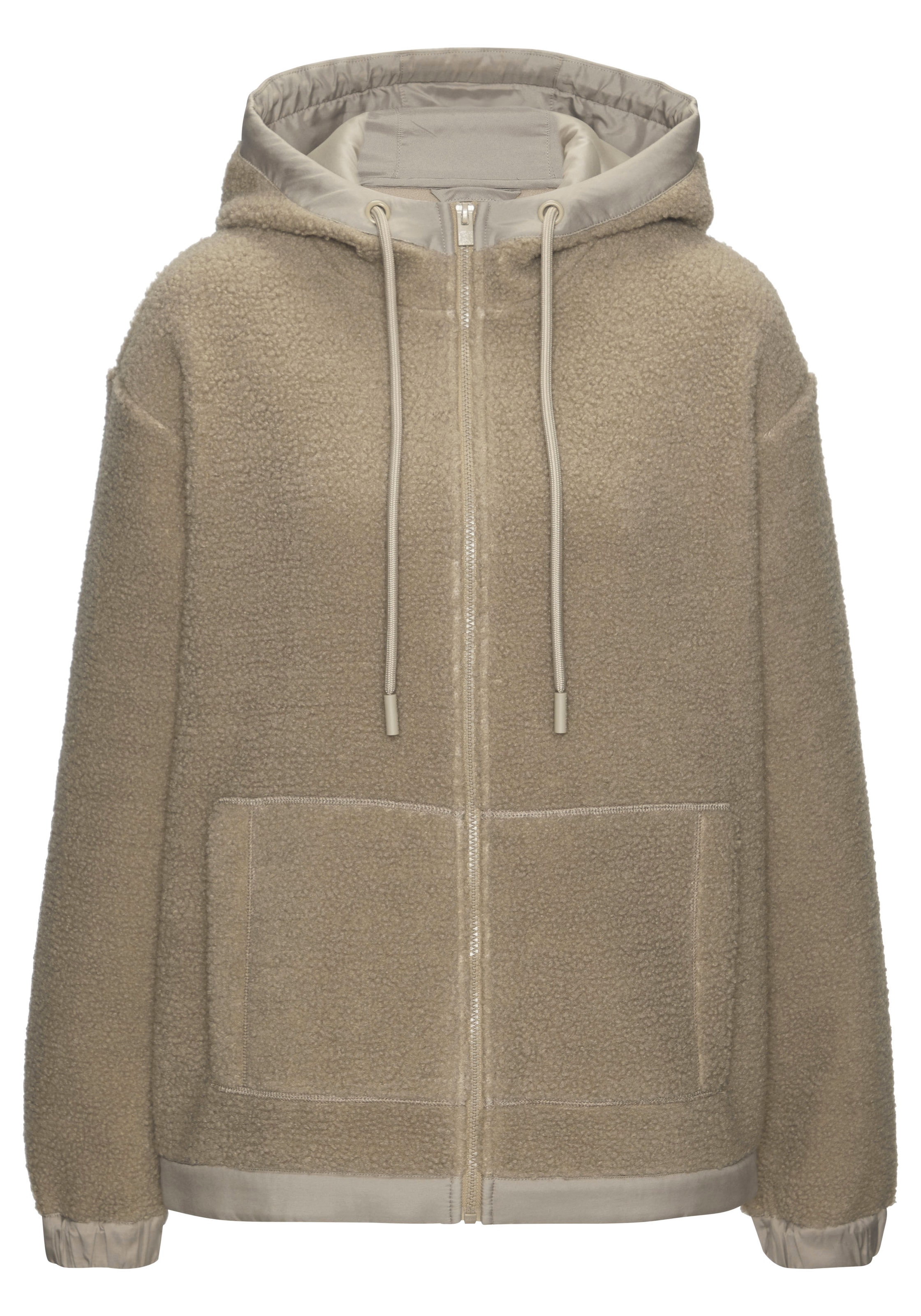 Elbsand Fleecejacke, mit Kapuze, aus Teddy-Fleece- mit Kapuze und schönem Logo auf der Rückseite