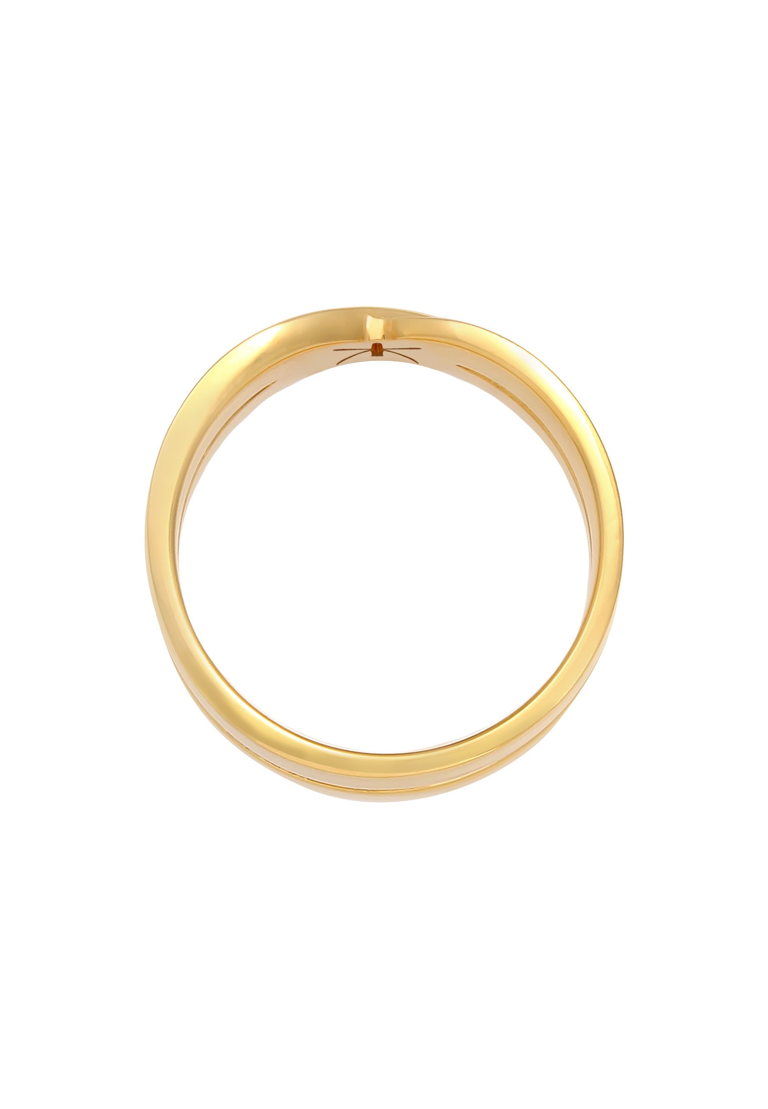 Kuzzoi Fingerring »Ring Herren Bandring Überkreuz Look 925 Silber«