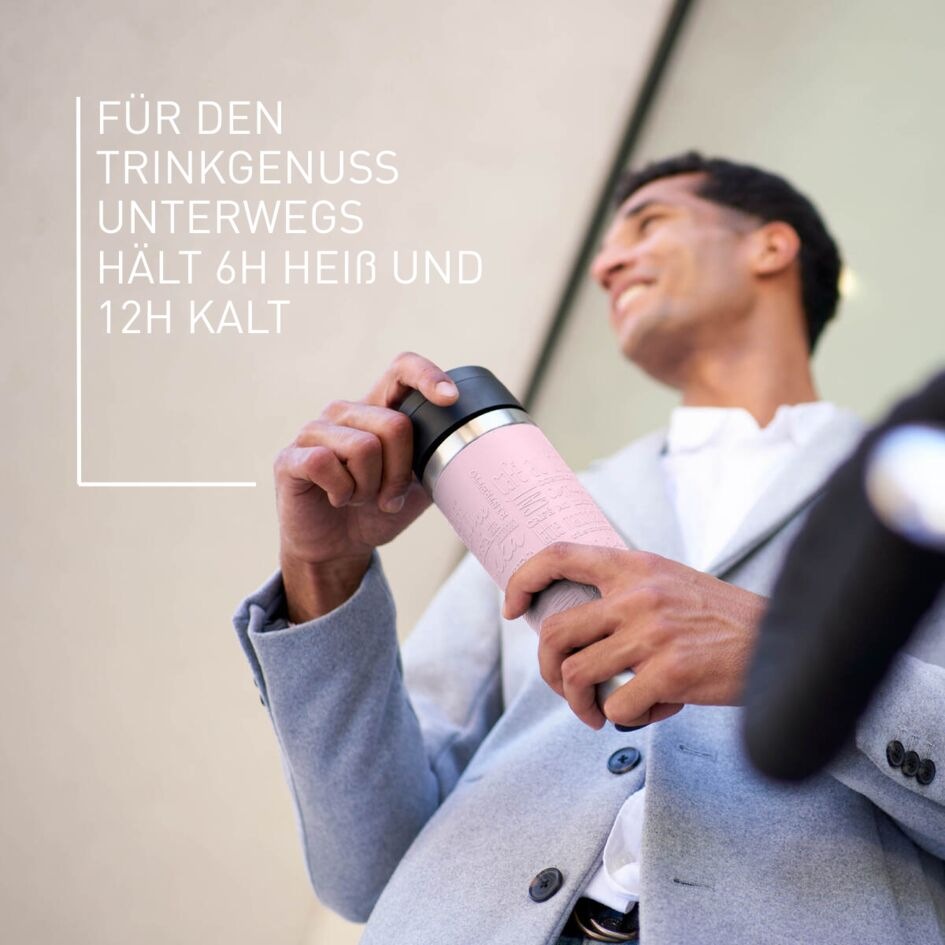 Emsa Thermobecher »Travel Mug Classic, mit 360°-Trinköffnung, auslaufsicher, rutschfest« 4h heiß, 8h kalt - 360 ml / 6h heiß, 12h kalt - 500 ml, 100% dicht