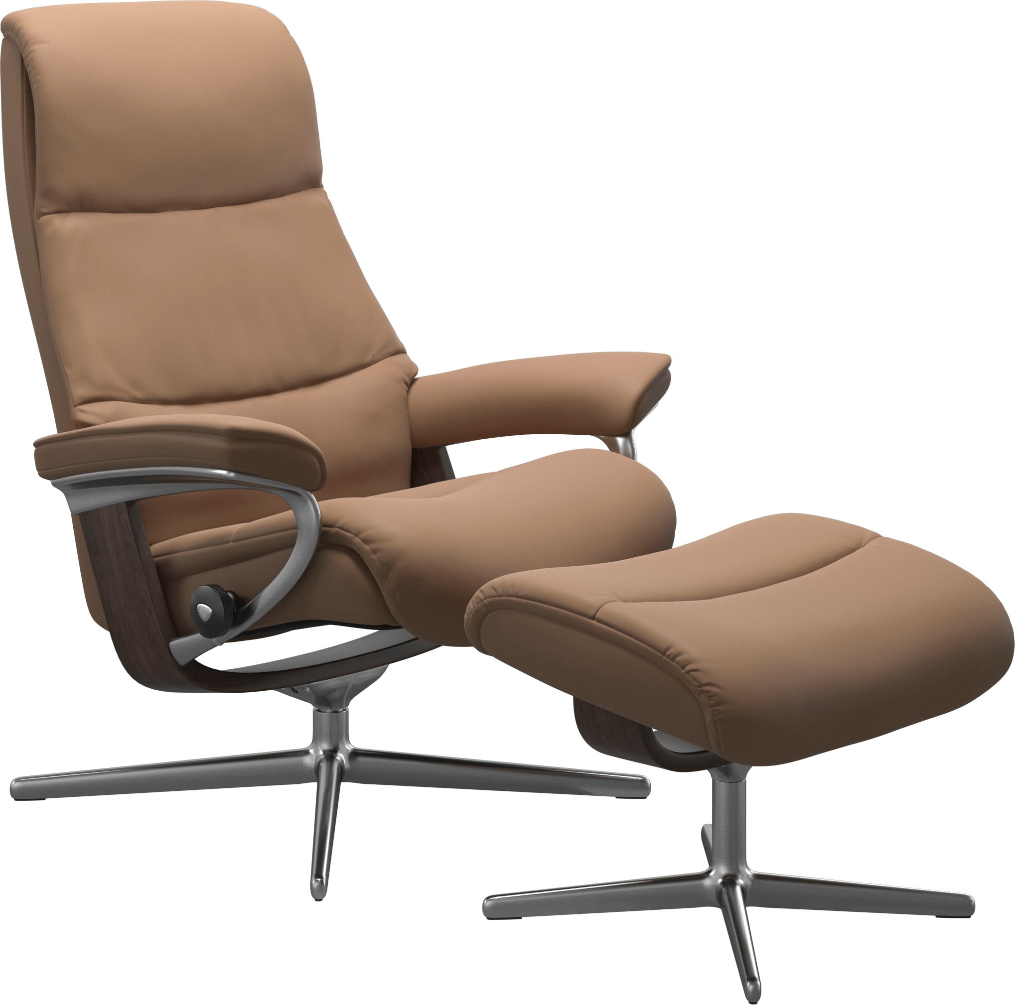 Stressless® Relaxsessel »View« mit Cross Base, Größe S, M & L, Holzakzent Wenge