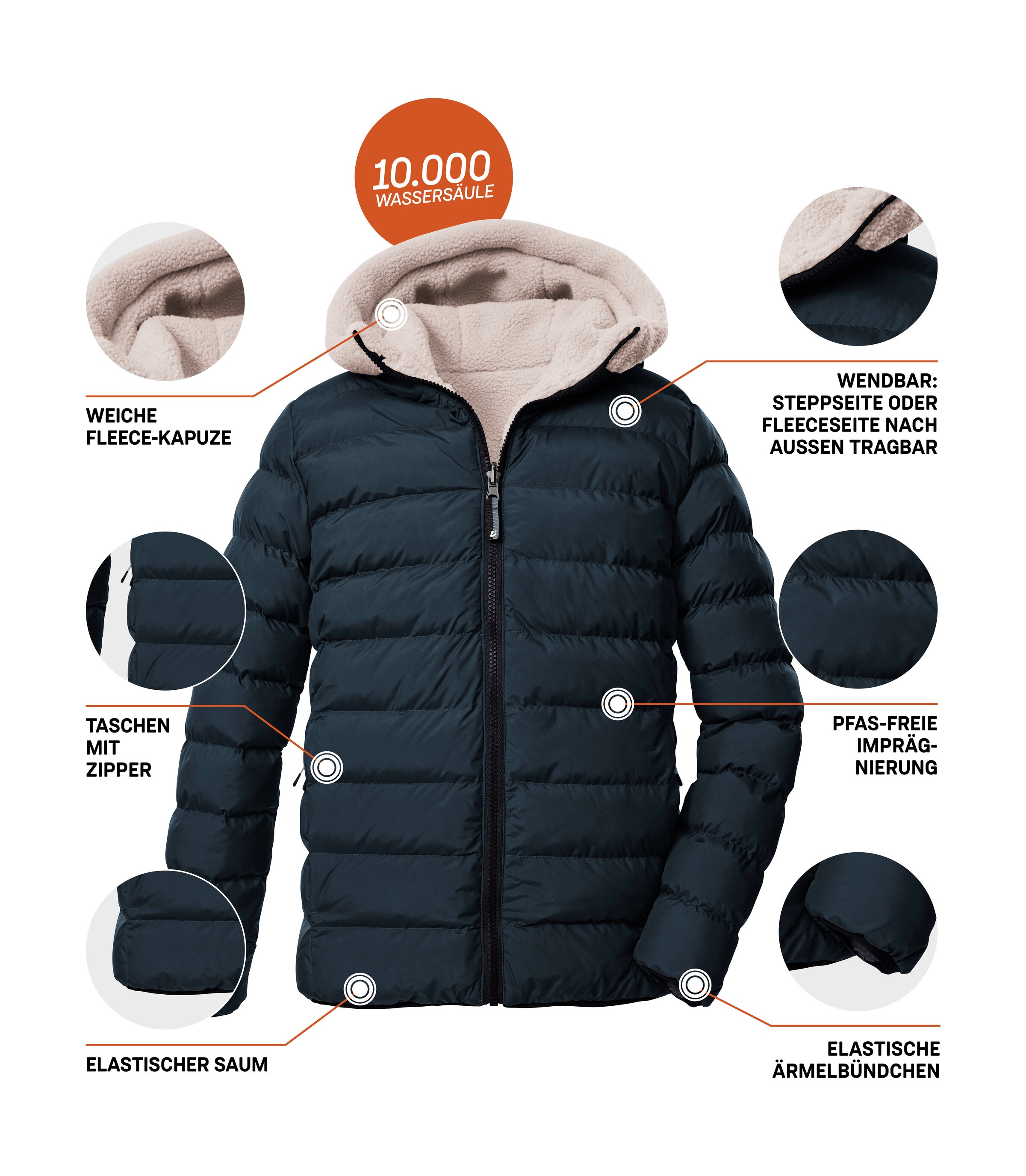 Killtec Wendejacke »KOW 231 BYS JCKT« Wendbare Kinderjacke, wasser- und windabweisend, reflektierend