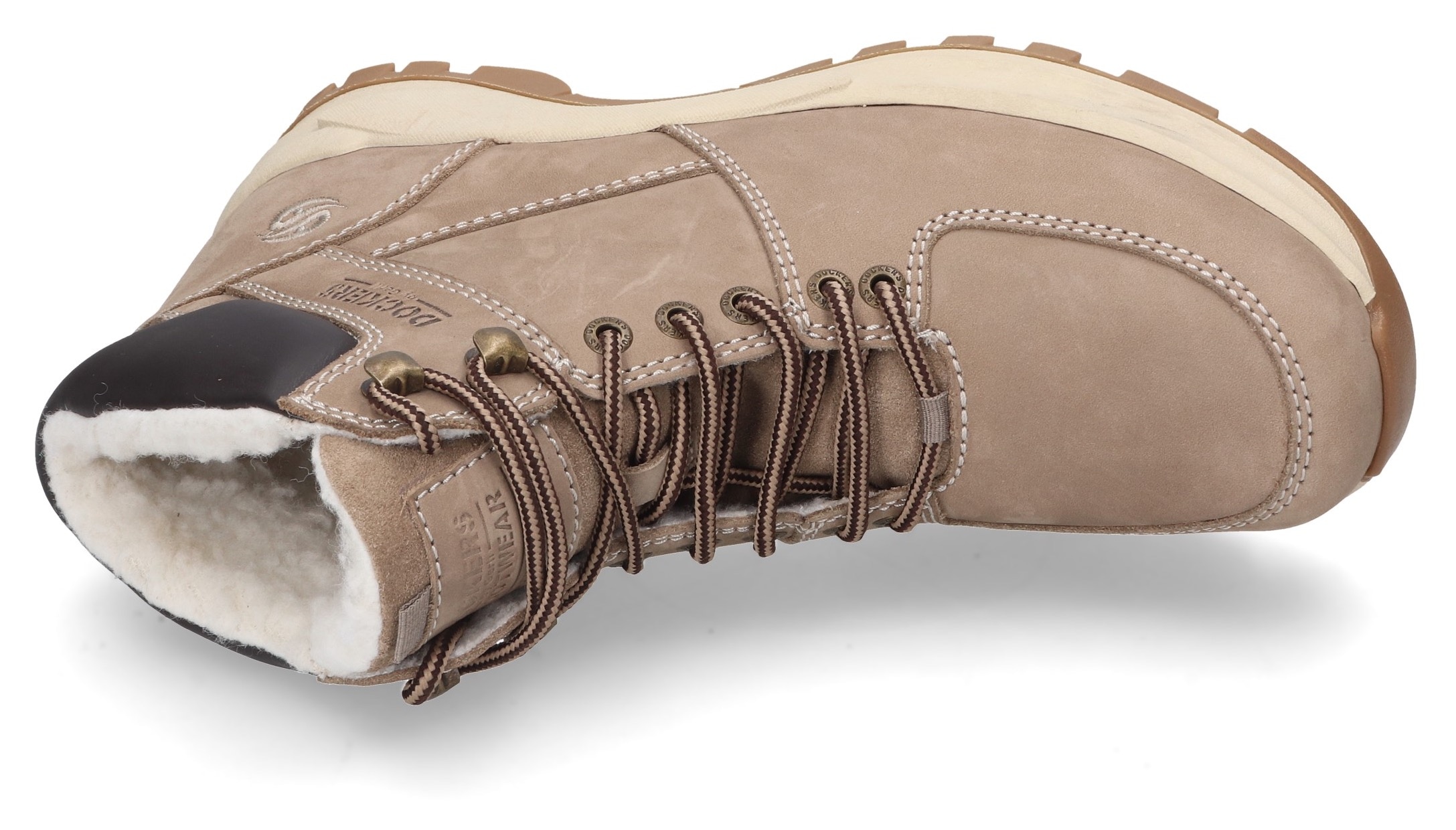 Dockers by Gerli Winterstiefel, High Top Sneaker, Schnürboots mit weich gepolstertem Schaftrand