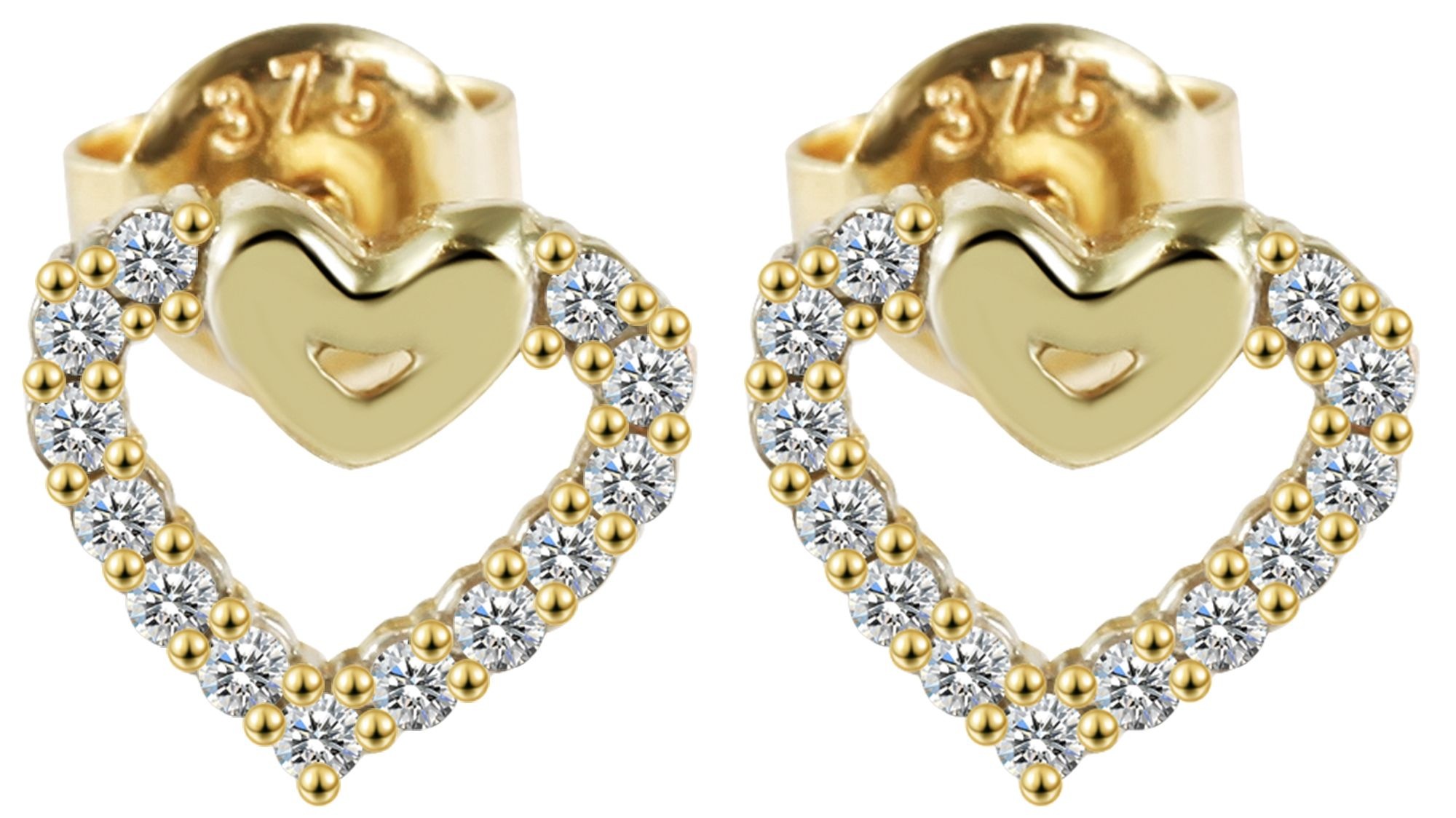 Adelia´s Paar Ohrstecker »Damen Ohrringe ¿ Ohrstecker aus 375 Gold mit Zirkonia«