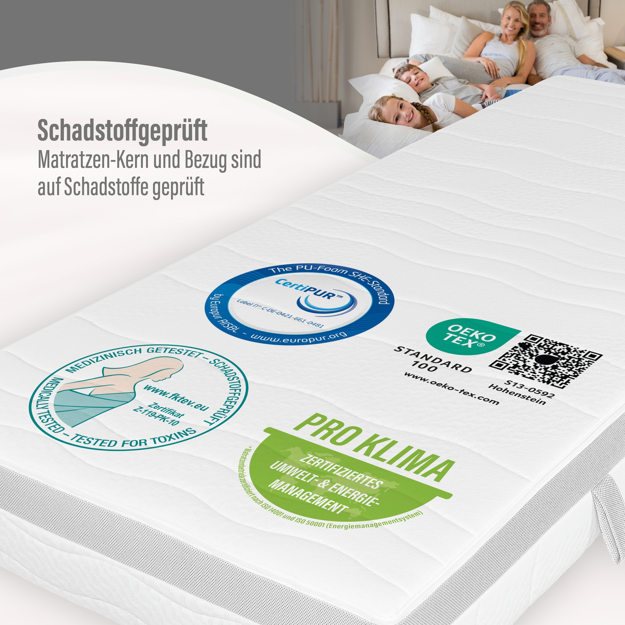 Beco Hybridschaum-Matratze »Feel Like Latex ONE KS«, 21 cm hoch, (1 St.), Ergonomischer Hybridschaum mit komfortabler Feel Like Latex Auflage