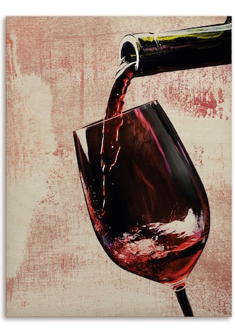 Artland Holzbild »Wein - Rotwein«, Wein Bilder, (1 St.) kaufen
