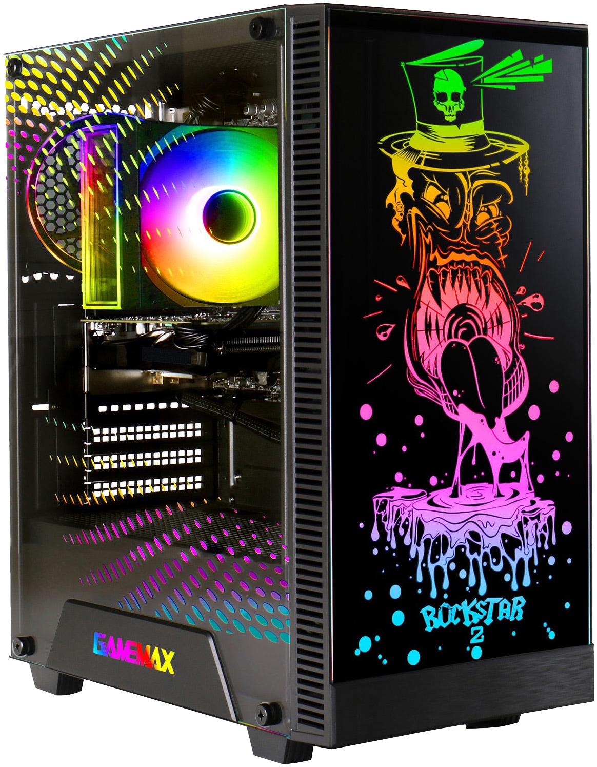GAMEMAX Gaming-PC-Komplettsystem »GigaDeal Striker 2793 AMD Ryzen 5 7500F 16GB DDR5 1TB SSD RX 9070« 32 ″ AMD Ryzen 5 Radeon™ RX 9070 16 GB RAM 1.000 GB SSD Windows 11, DDR5 RAM + Gigabyte GS32QCA LED-Monitor Curved, 80 cm 32"