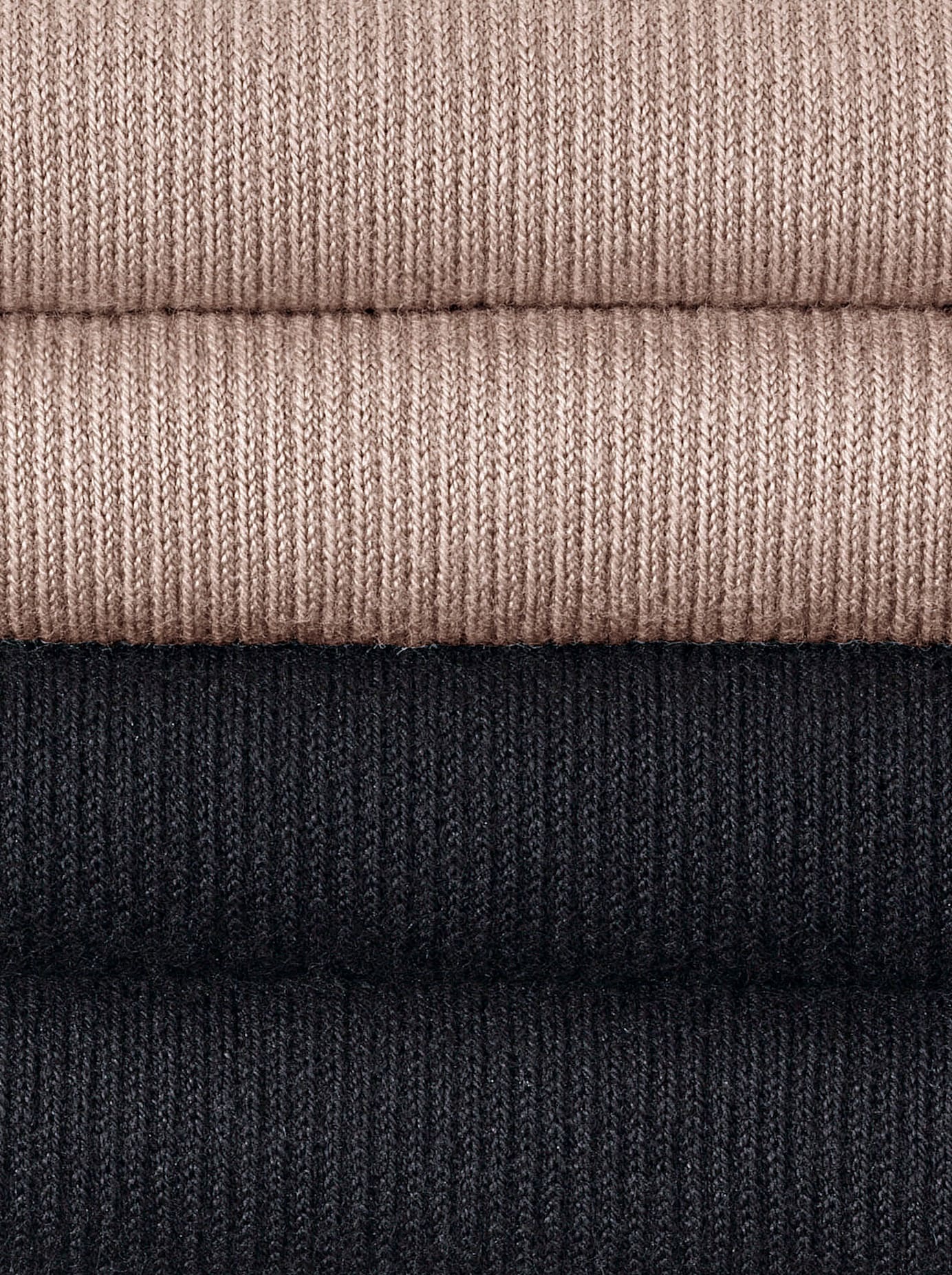 DamenKniestrümpfe4Stk.tlg. in schwarz, Größe 2