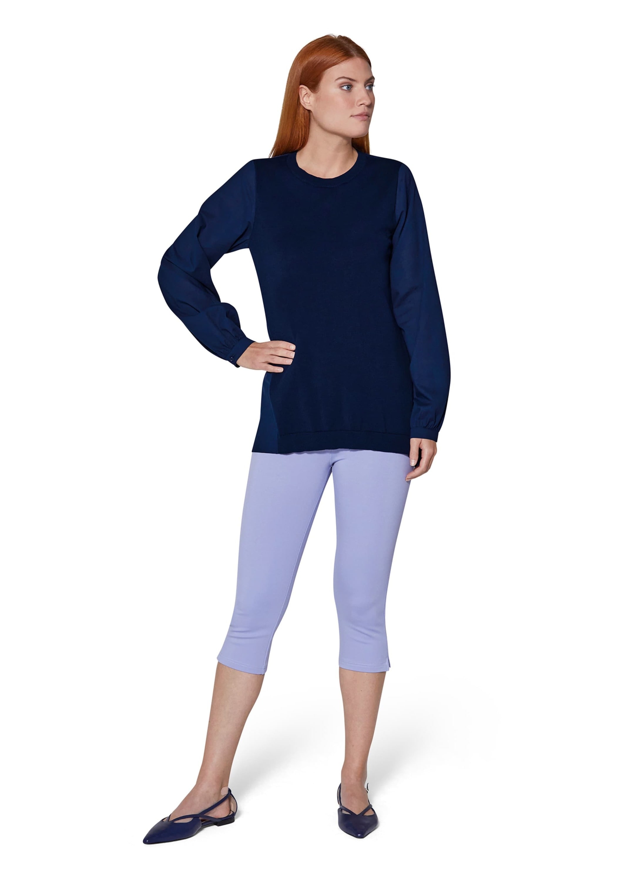 MADELEINE Longpullover »Pullover Legerer Pullover in raffiniertem Material-Mix«