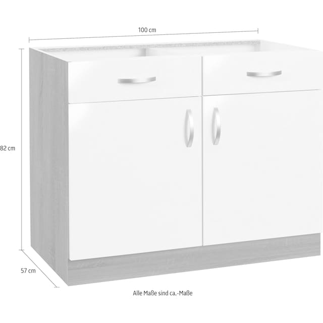 wiho Küchen Unterschrank »Flexi«, Breite 100 cm kaufen online bei OTTO
