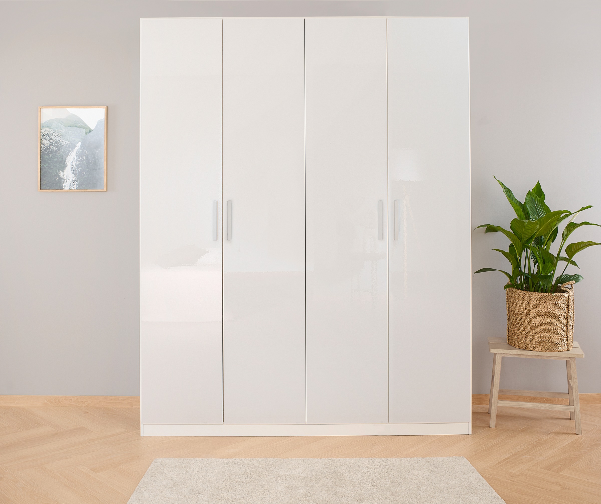 rauch Drehtürenschrank »Kleiderschrank Schrank Garderobe KOLUNA mit Hochglanz-Front« Breiten 181/226/271/315 cm Höhen 210/229 cm,  Hochglanzfront, inkl. 2 Innenschubladen sowie extra Böden