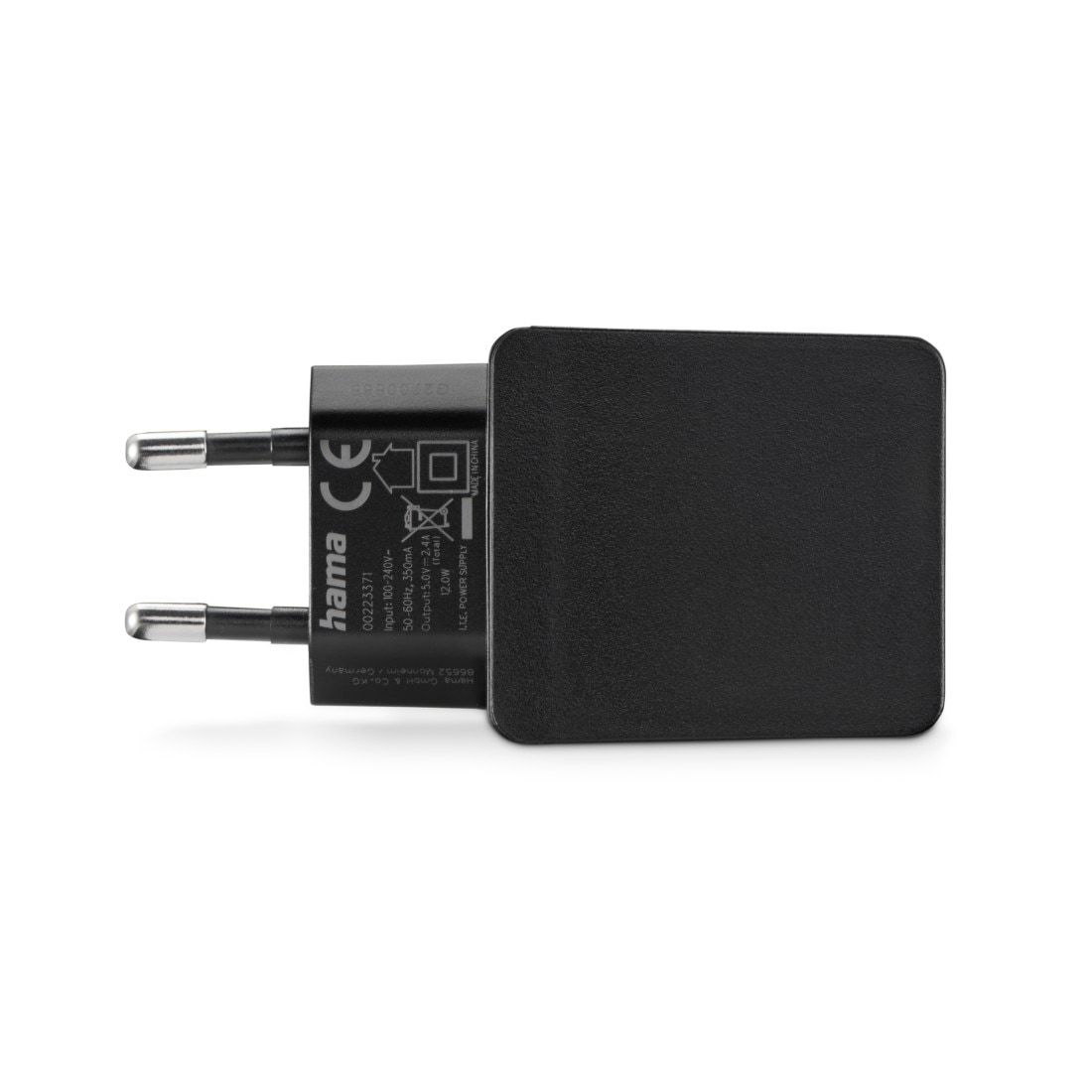 Hama USB-Ladegerät »Ladegerät für Smartphone, Tablet, universal, 2x USB-A, 12W, Schwarz«, (1 St.)