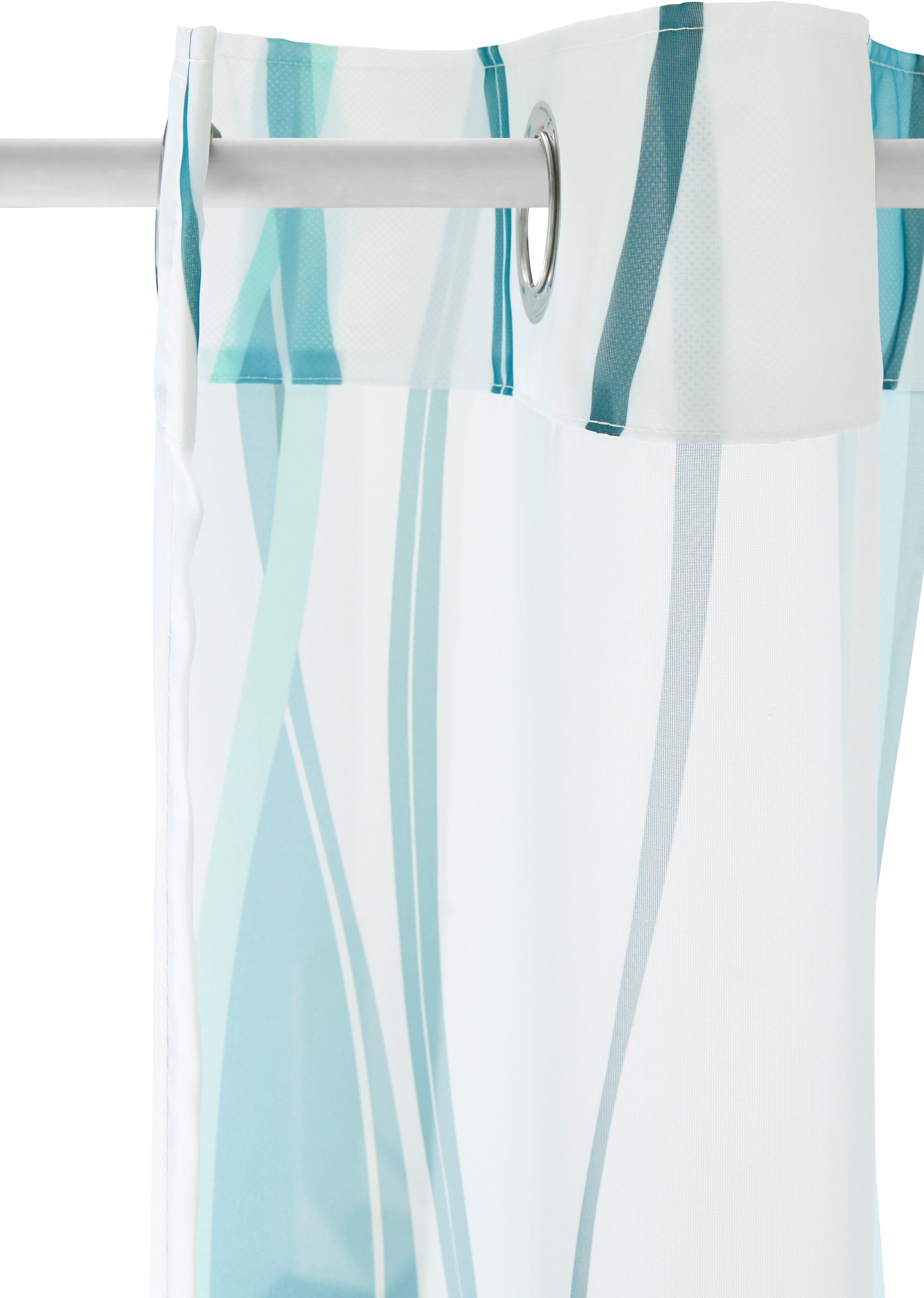 my home Gardine »Dimona«, (2 St.), Wellen OTTO im Shop Polyester, Set, 2-er transparent, Online Voile