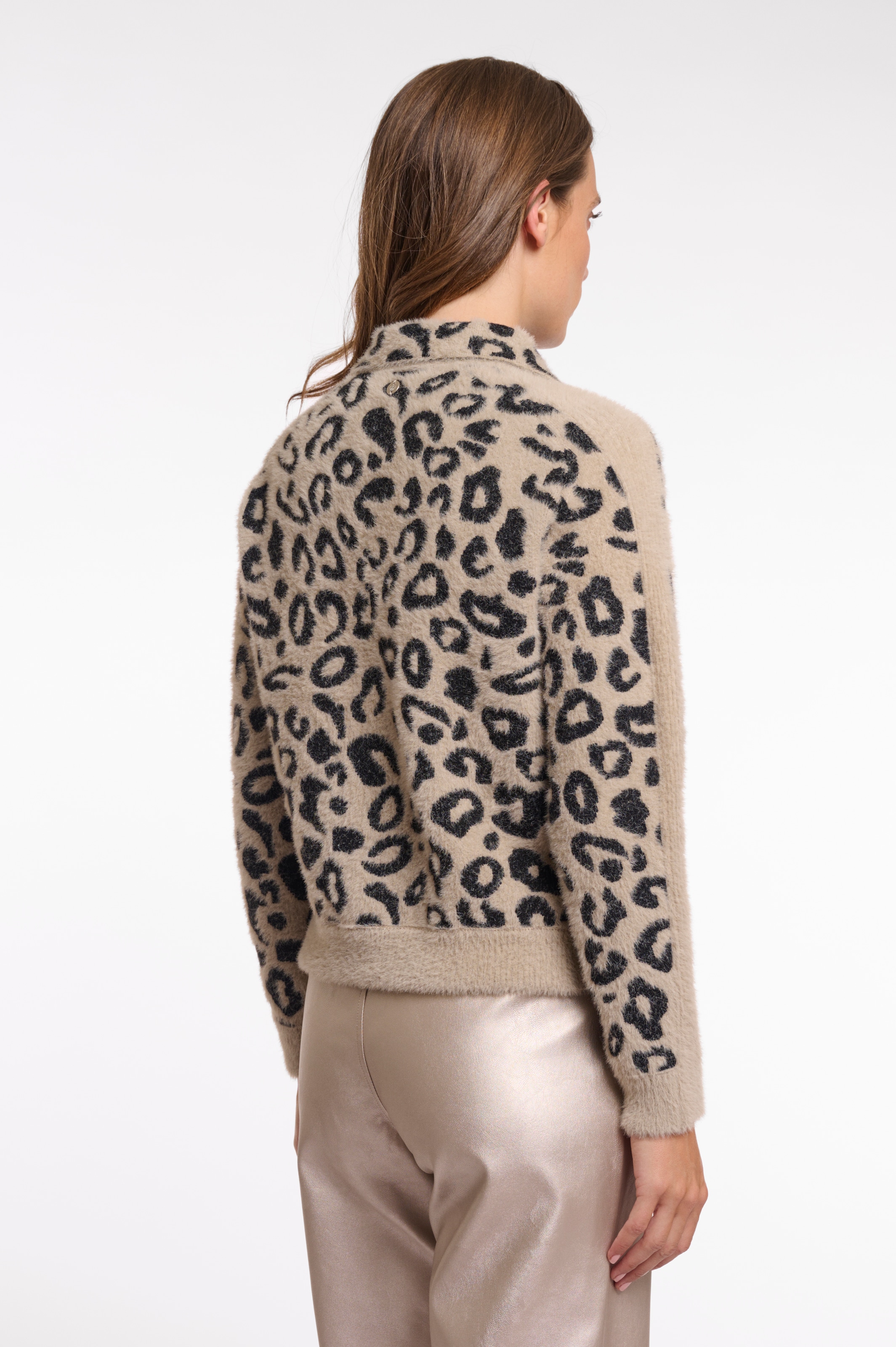 Rino & Pelle Strickjacke »JET« Kunstfell im Animal-Muster Allover