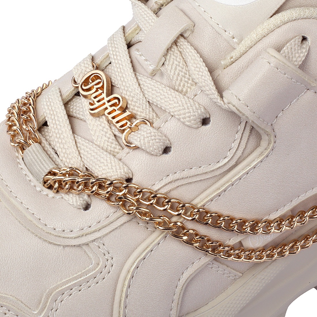 Buffalo Plateausneaker »Bliss Chain«  Halbschuh, Schnürschuh, Chunky Sneaker mit Zierkette
