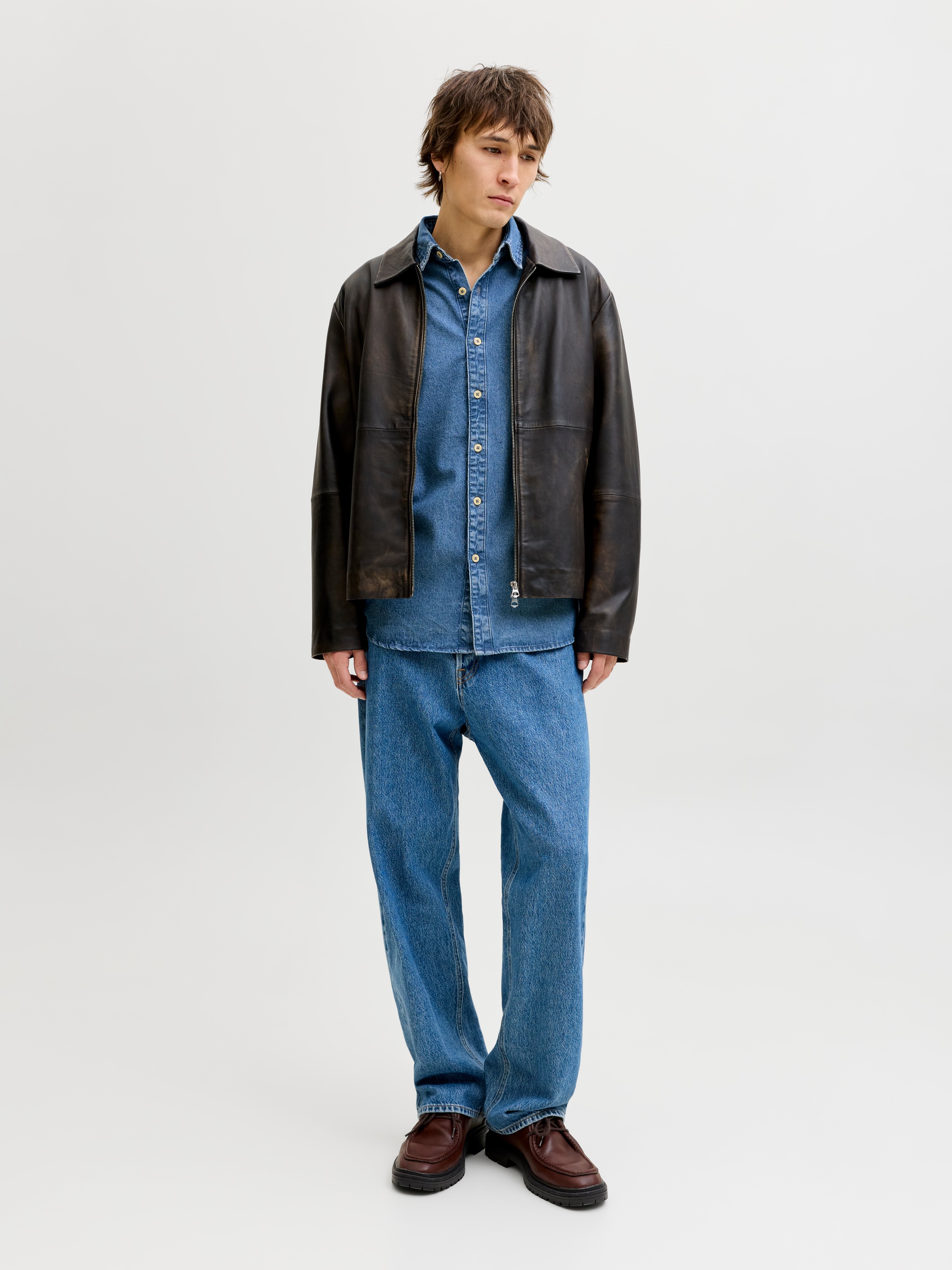 Jack & Jones Jeanshemd »JJESTANLEY JJSHIRT AT 021 NOOS« Baumwolle, normal geschnitten