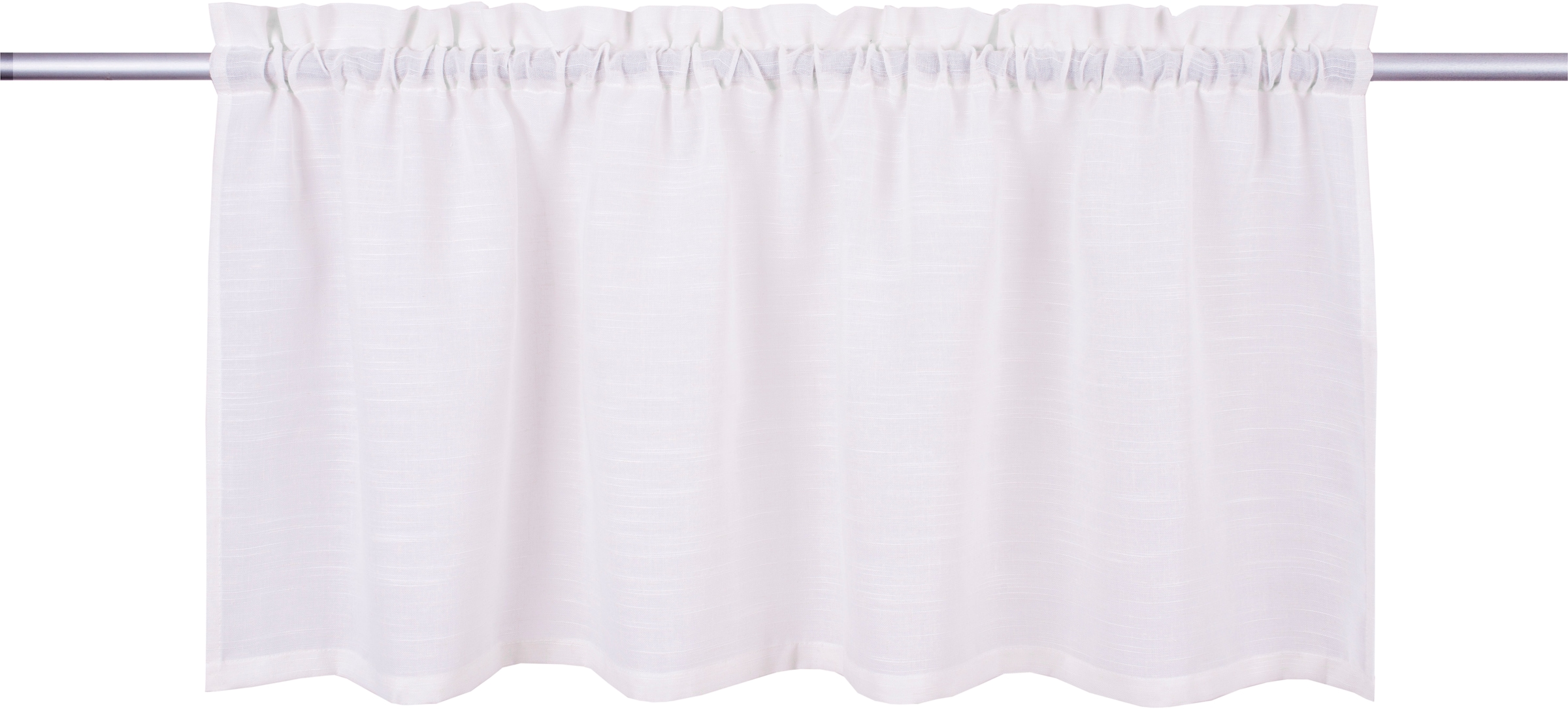 my home Scheibengardine »Louvelle« Stangendurchzug 1 Stk. tlg. Leinenoptik, Scheibengardine, modern, basic