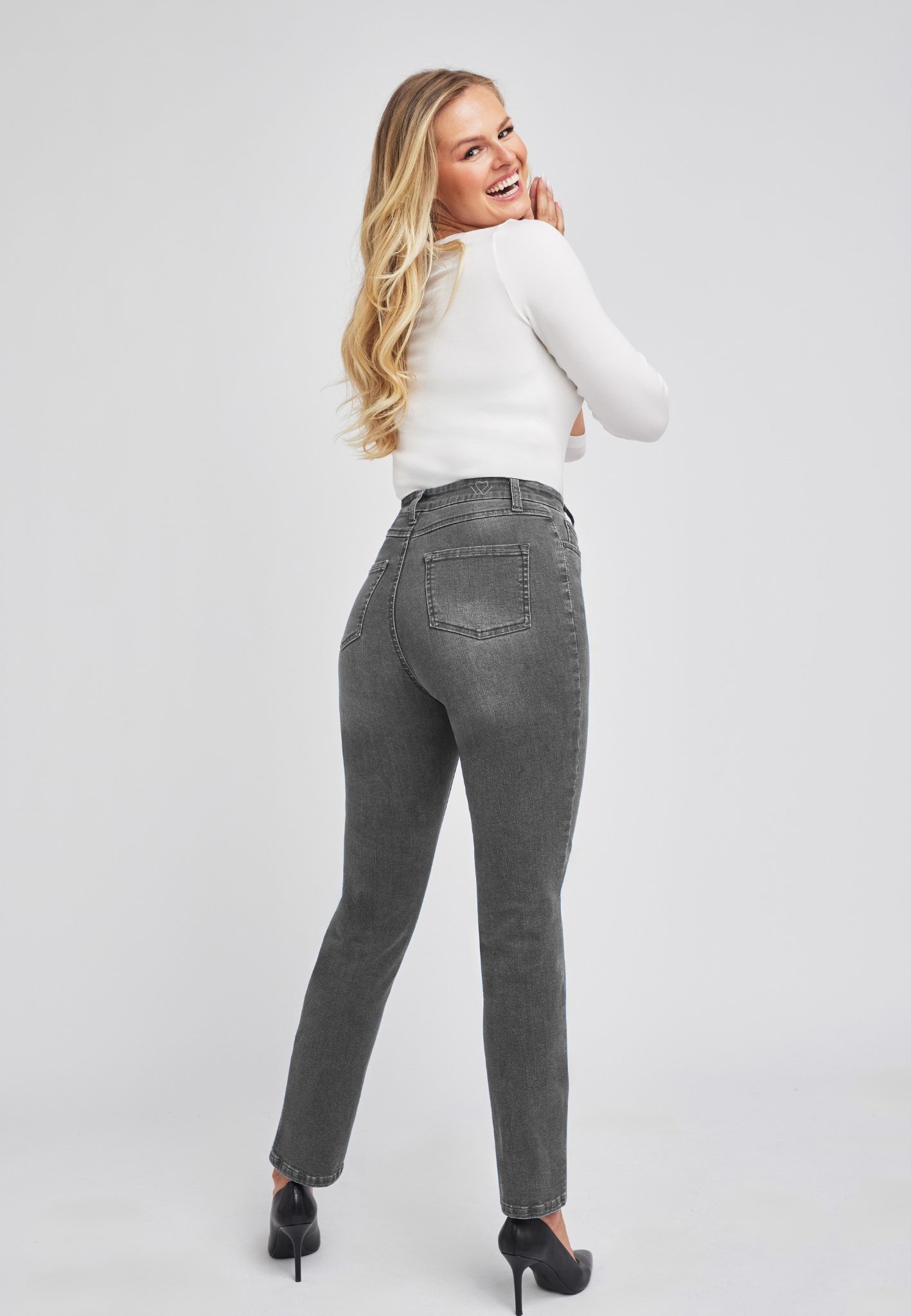 wonderjeans Straight-Jeans »High Waist Straigth«, mit Stretch