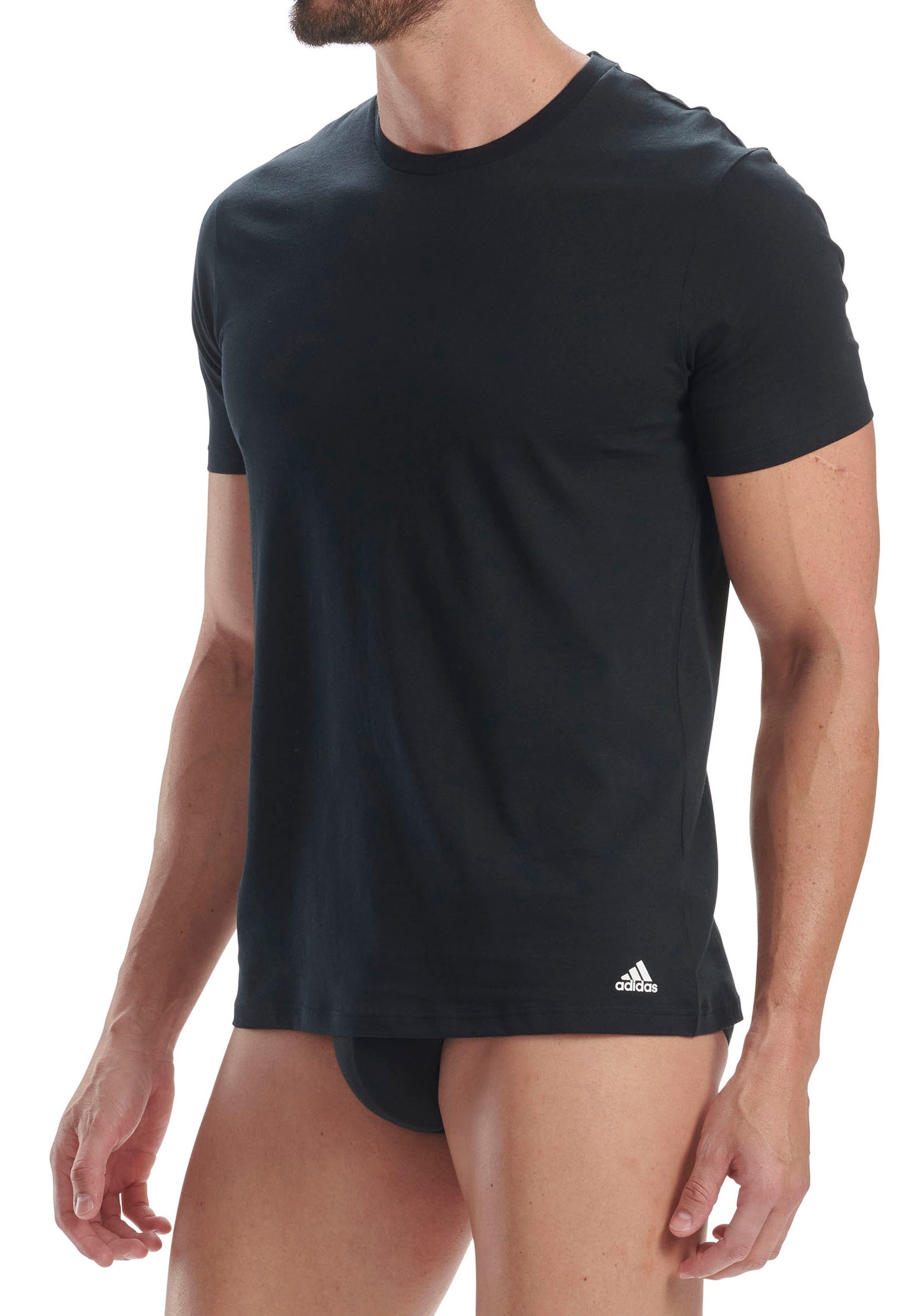 adidas Sportswear T-Shirt »"Active Flex Cotton"«, (2er-Pack), mit Rundhalsausschnitt und Slim Fit