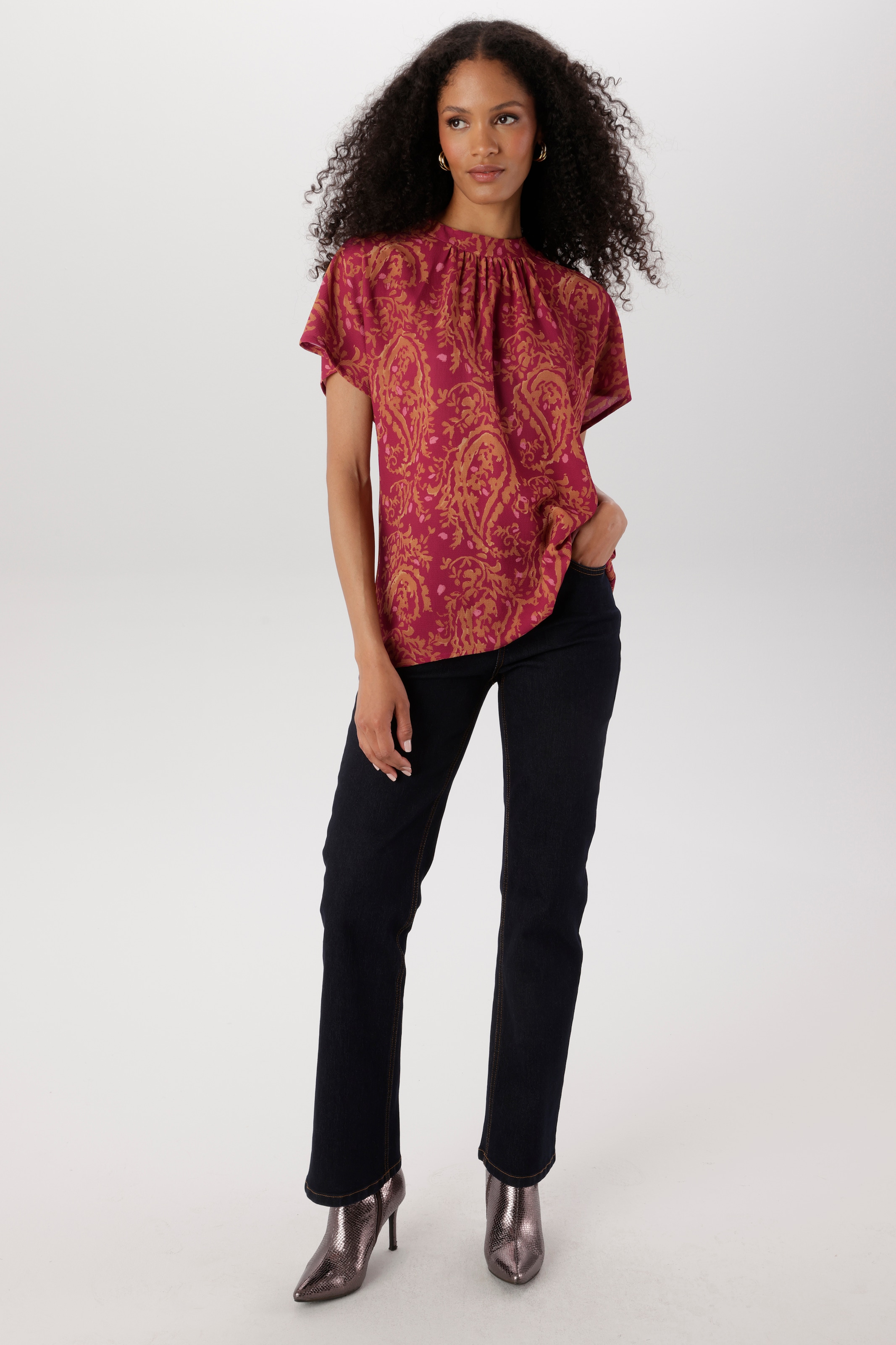 Aniston SELECTED Kurzarmbluse in extra weiter Form - NEUE KOLLEKTION