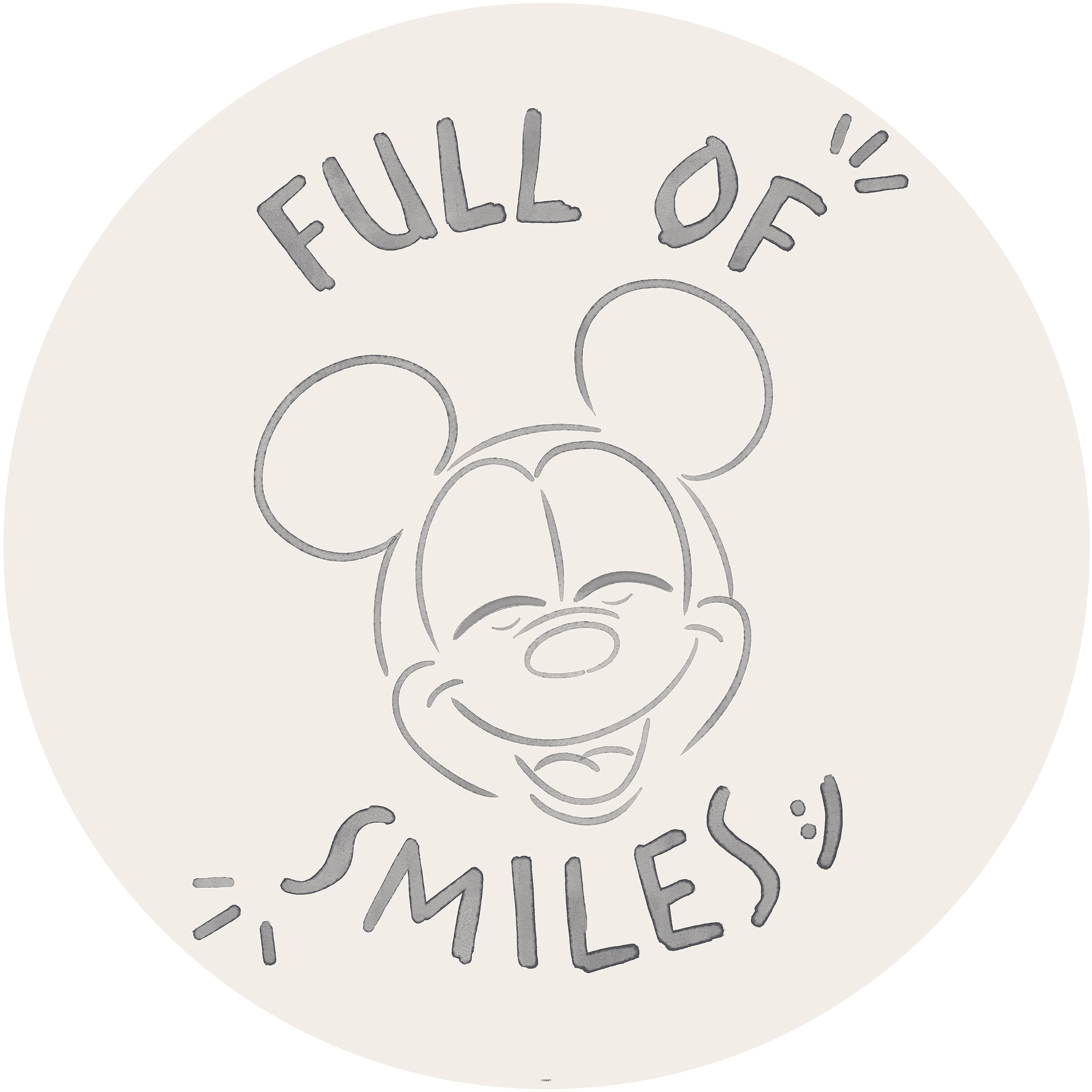 Komar Fototapete »Mickey Mouse Joke«, 125x125 cm (Breite x Höhe), rund und selbstklebend