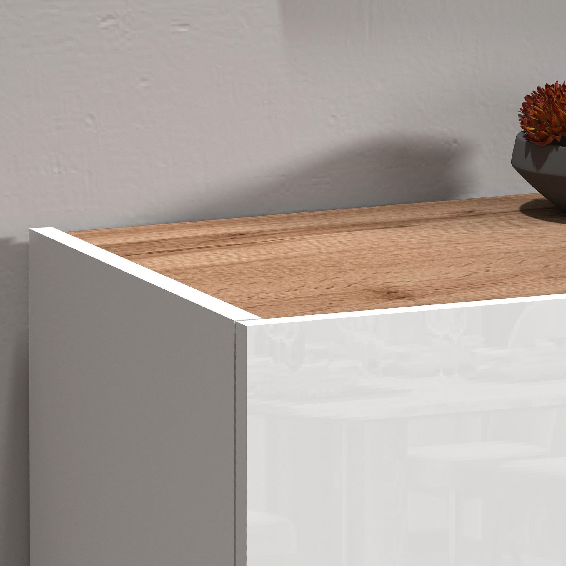 INOSIGN Lowboard »Garda,Lowboard,TV-Kommode,TV-Möbel,TV-Bank«, stehend und hängend mit 2 Klappen, 1 Einlegeboden, Breite 210 cm