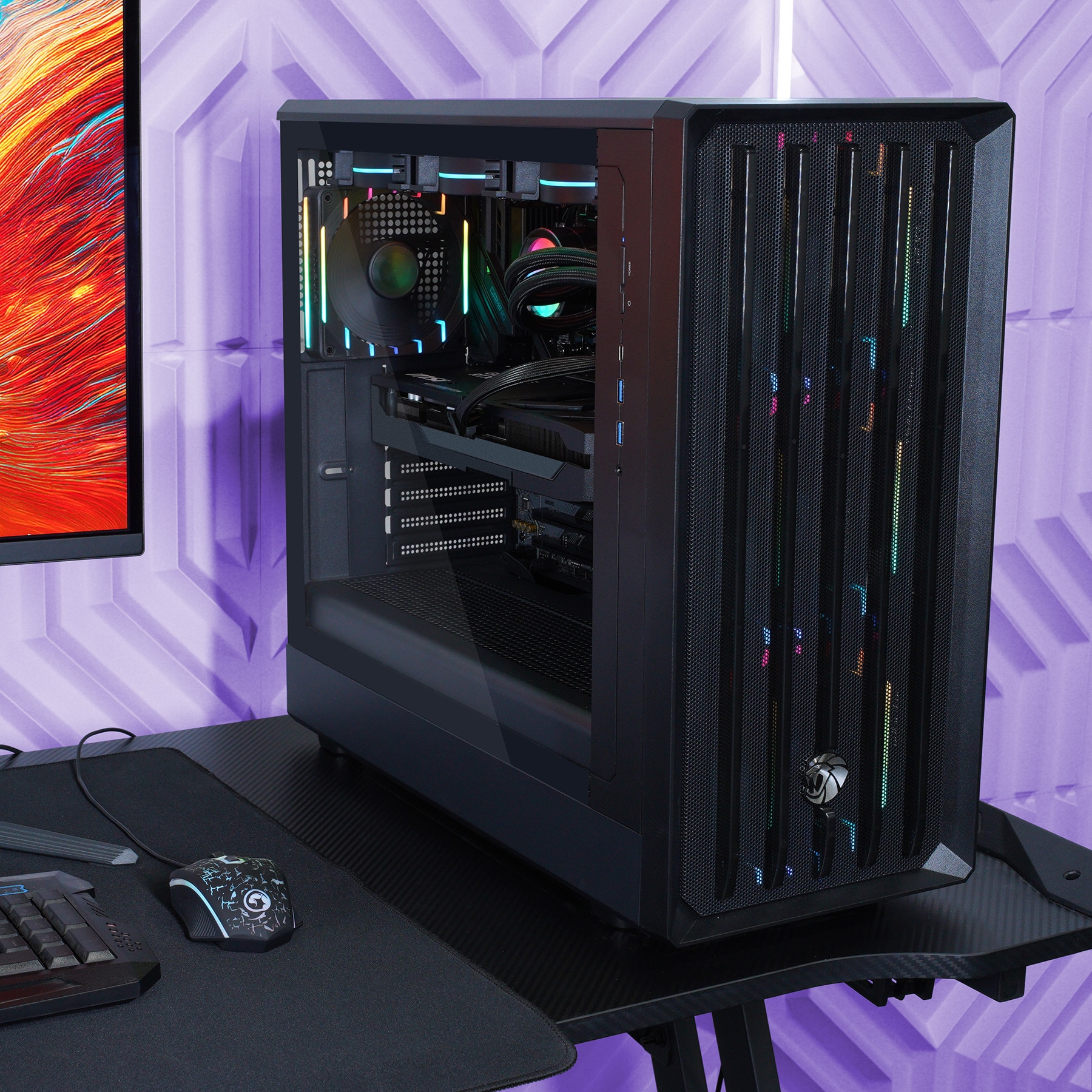GAMEMAX Gaming-PC-Komplettsystem »GigaDeal CLAW BK 2802 AMD Ryzen 5 7500F 32GB DDR5 1TB SSD RX 9070« 32 ″ AMD Ryzen 5 Radeon™ RX 9070 32 GB RAM 1.000 GB SSD Windows 11, DDR5 RAM + Gigabyte GS32QCA LED-Monitor Curved, 80 cm 32"