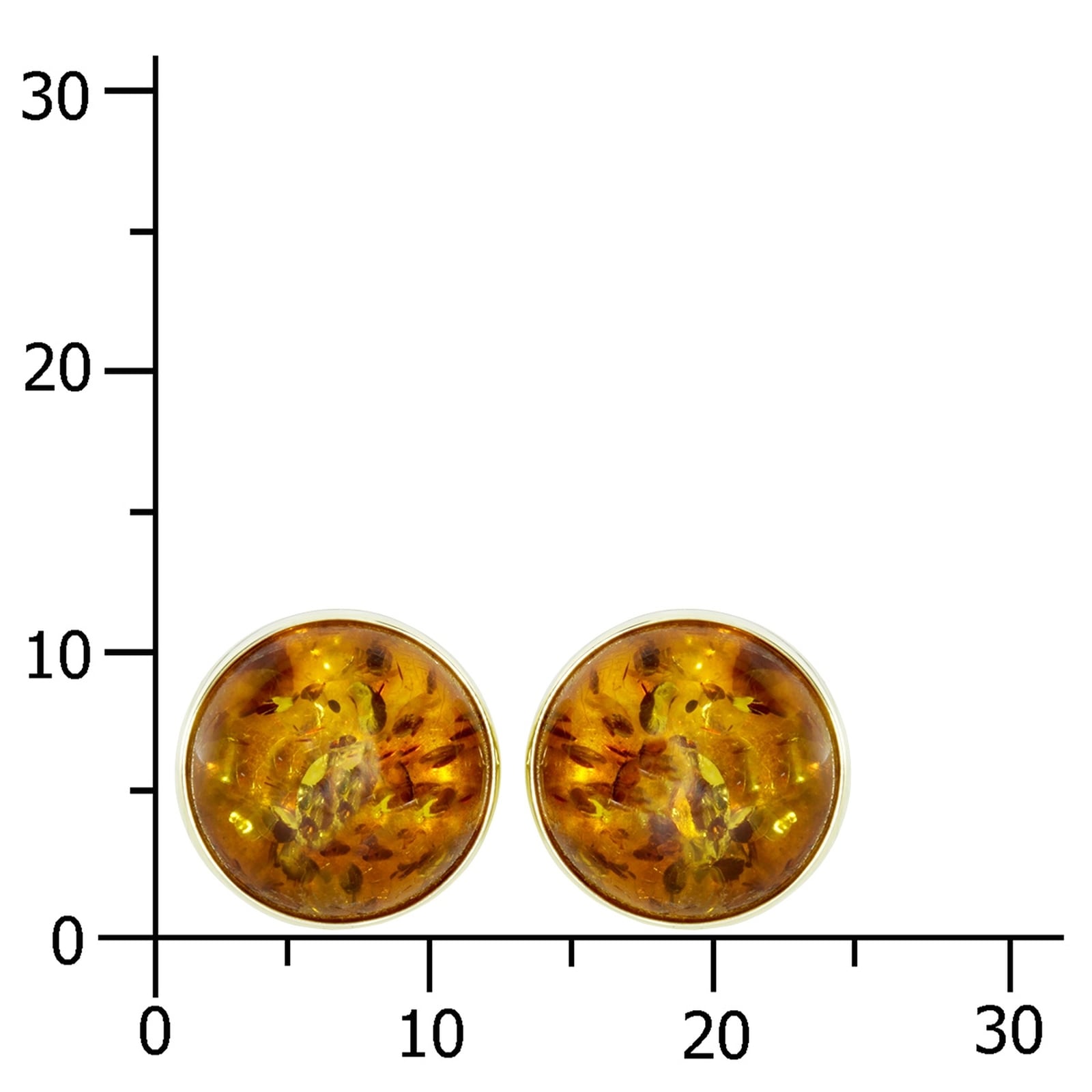 OSTSEE-SCHMUCK Paar Ohrstecker »- Classic 12 mm - Gold 333/000 - Bernstein«