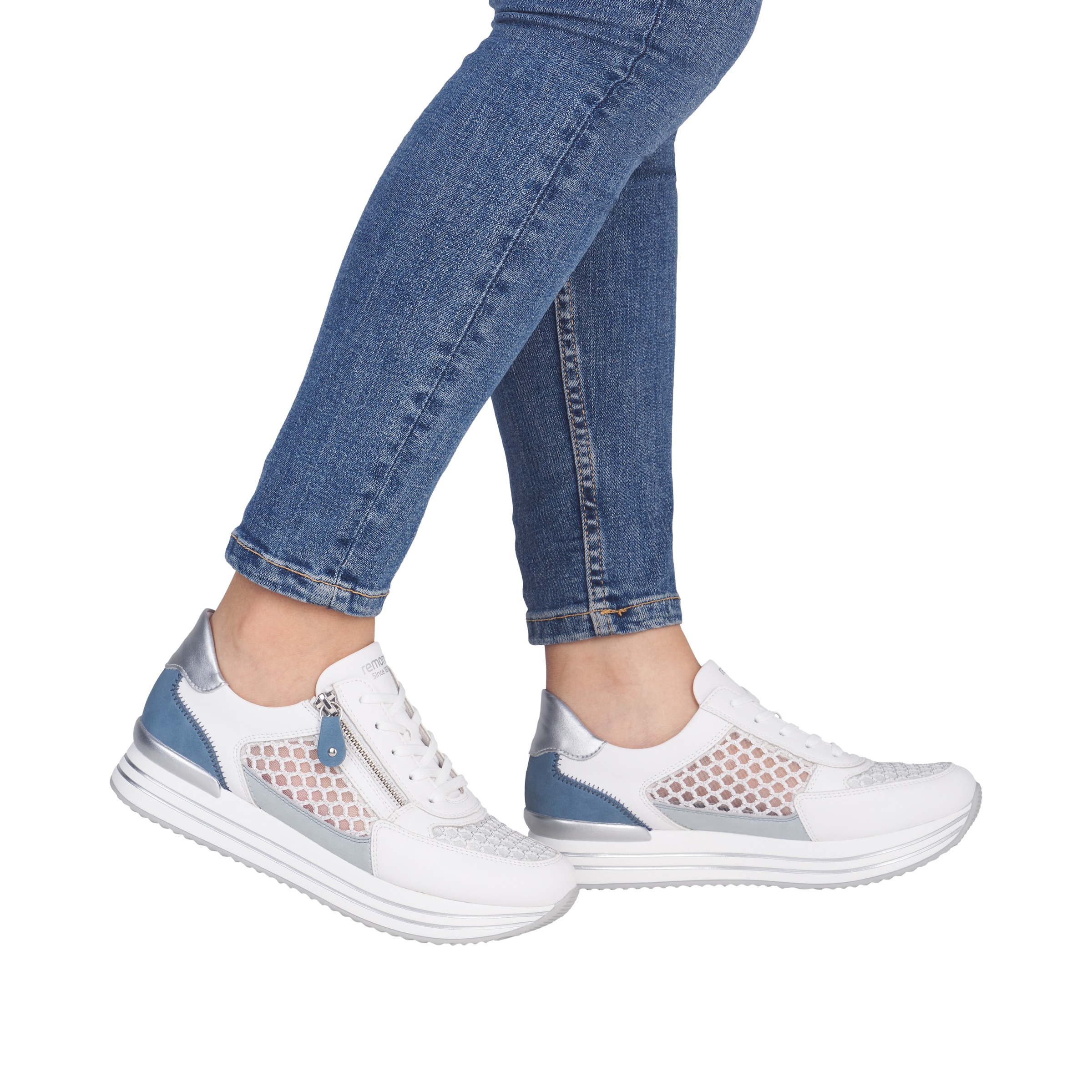 Remonte Plateausneaker  , Freiezitschuh, Halbschuh, Schnürschuh, vegan, Kontrastbesatz