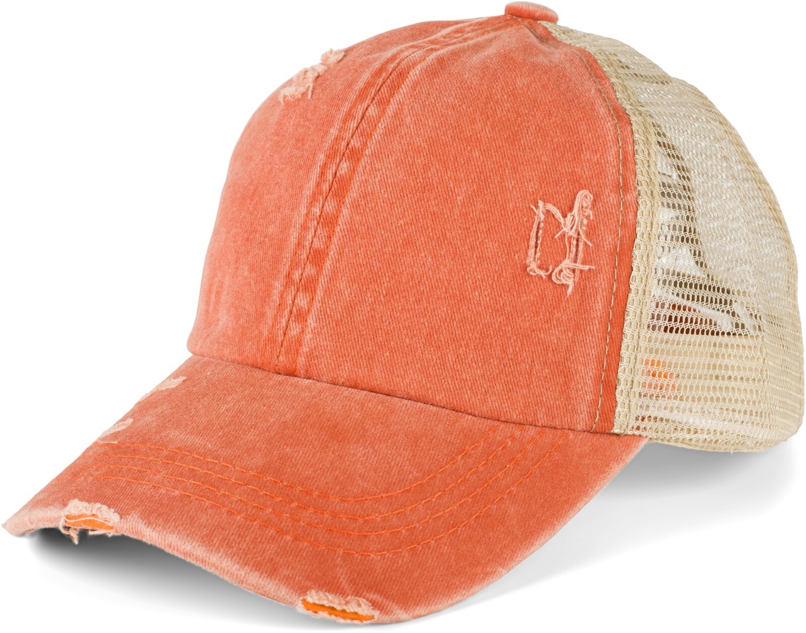 styleBREAKER »Ponytail Baseball Cap Used Look mit Mesh Einsatz« 1 Stk.