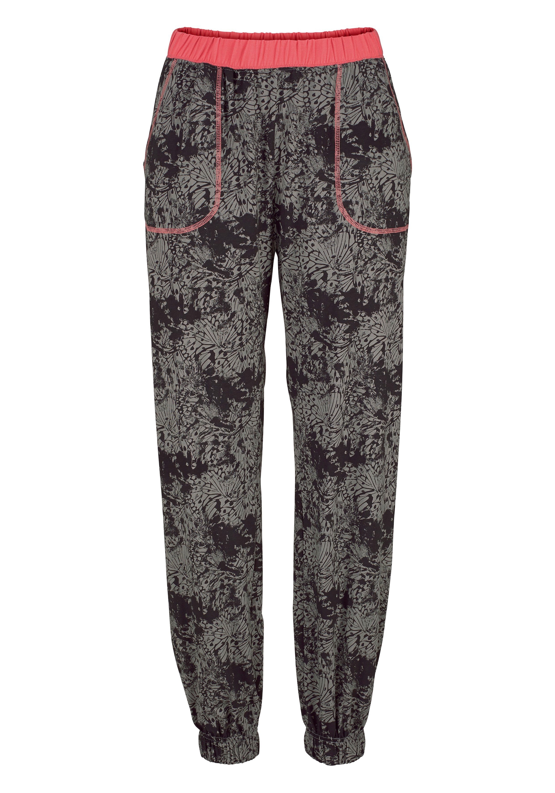 Buffalo Pyjama, (2 tlg.), gemusterte Hose mit Eingrifftaschen