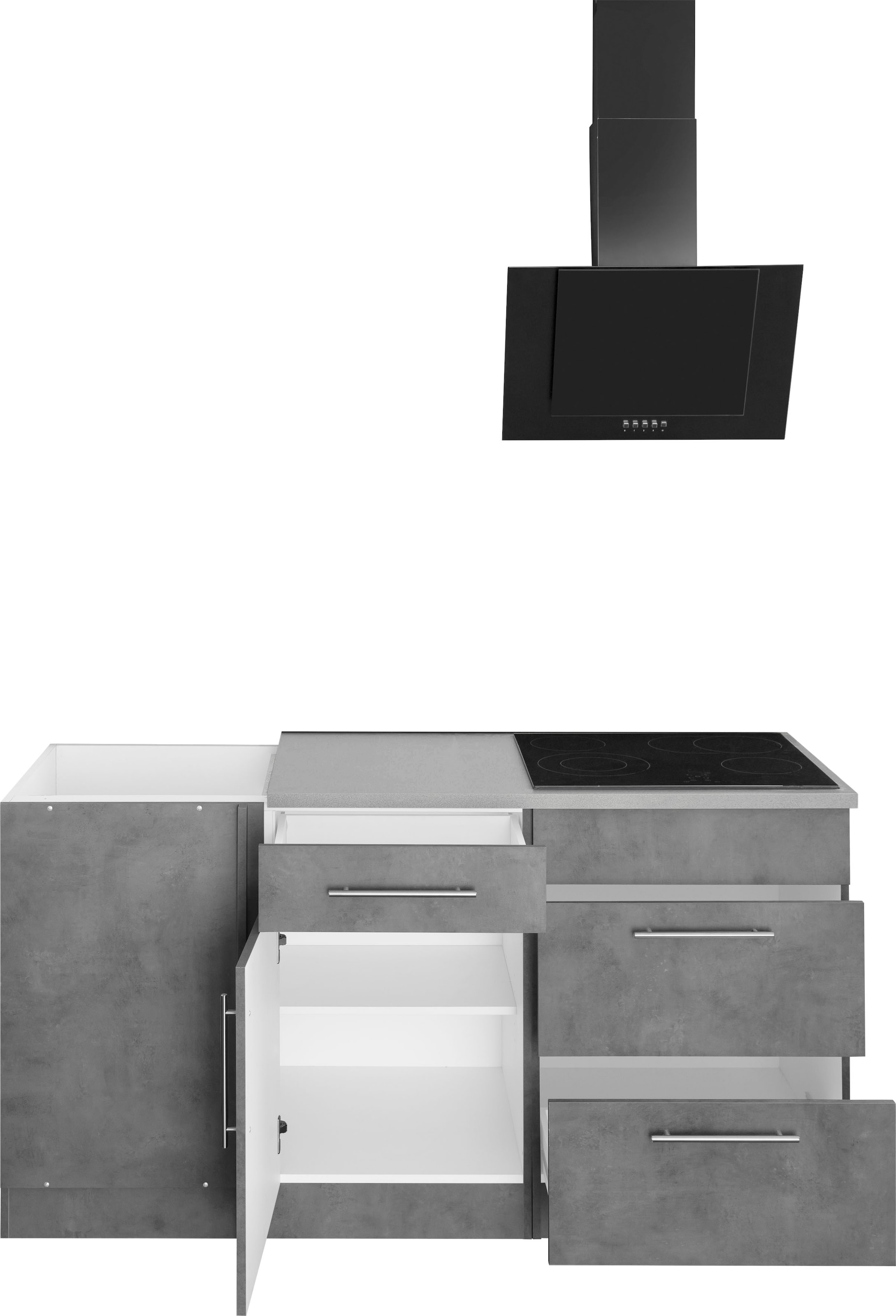 wiho Küchen Winkelküche »Cali« mit E-Geräten, Stellbreite 230 x 170 cm