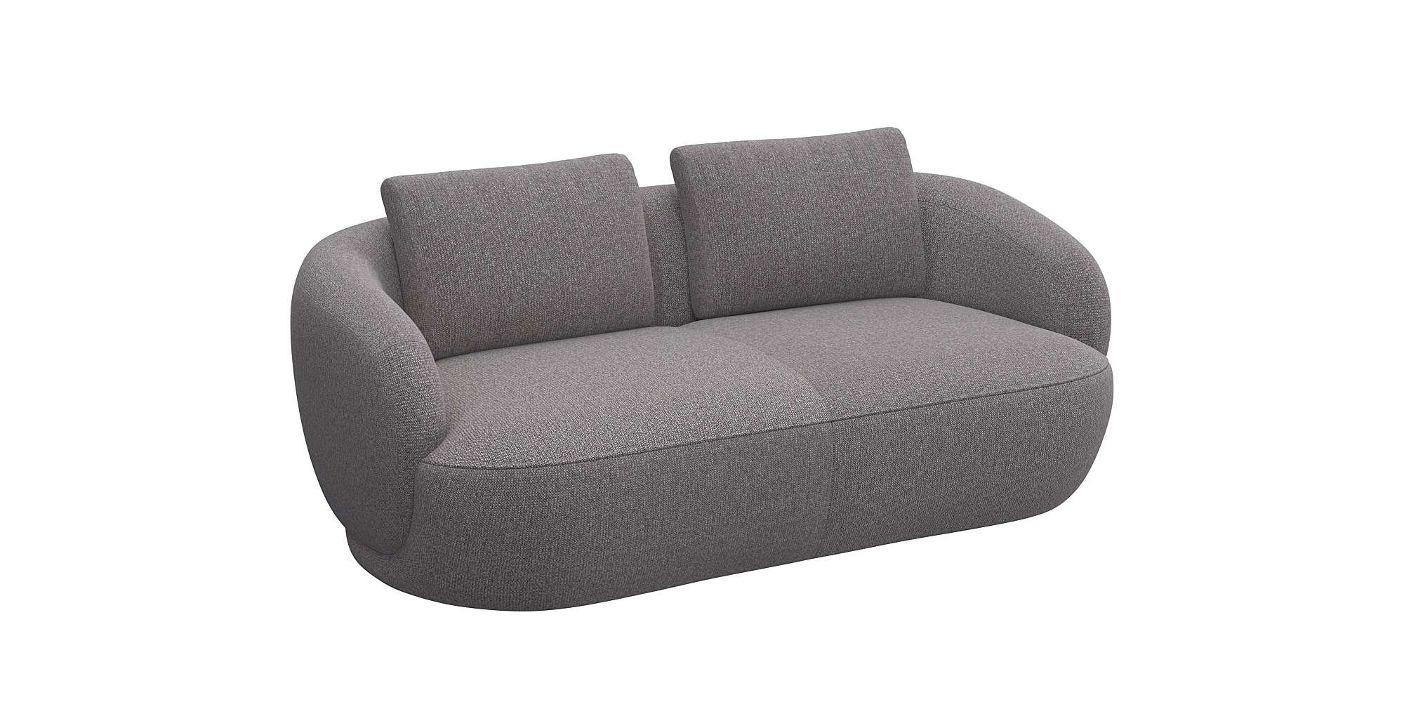 FLEXLUX 2,5-Sitzer »Torino, rund, Couch, Loveseat,« Modernes, organisches Sofa-Design, Kaltschaum, Wellenunterfederung