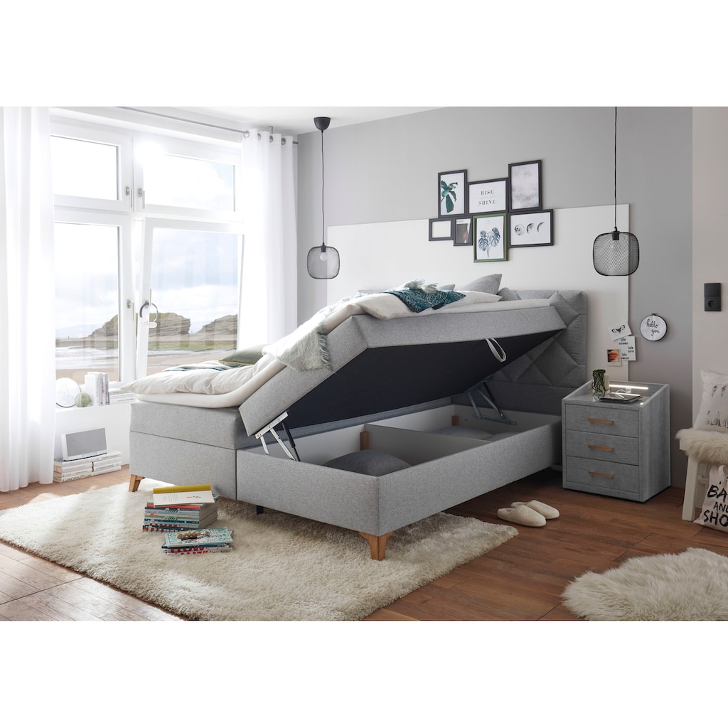 ED EXCITING DESIGN Boxbett »Ratford«, (5 St.), inkl. zwei Bettkästen und Topper