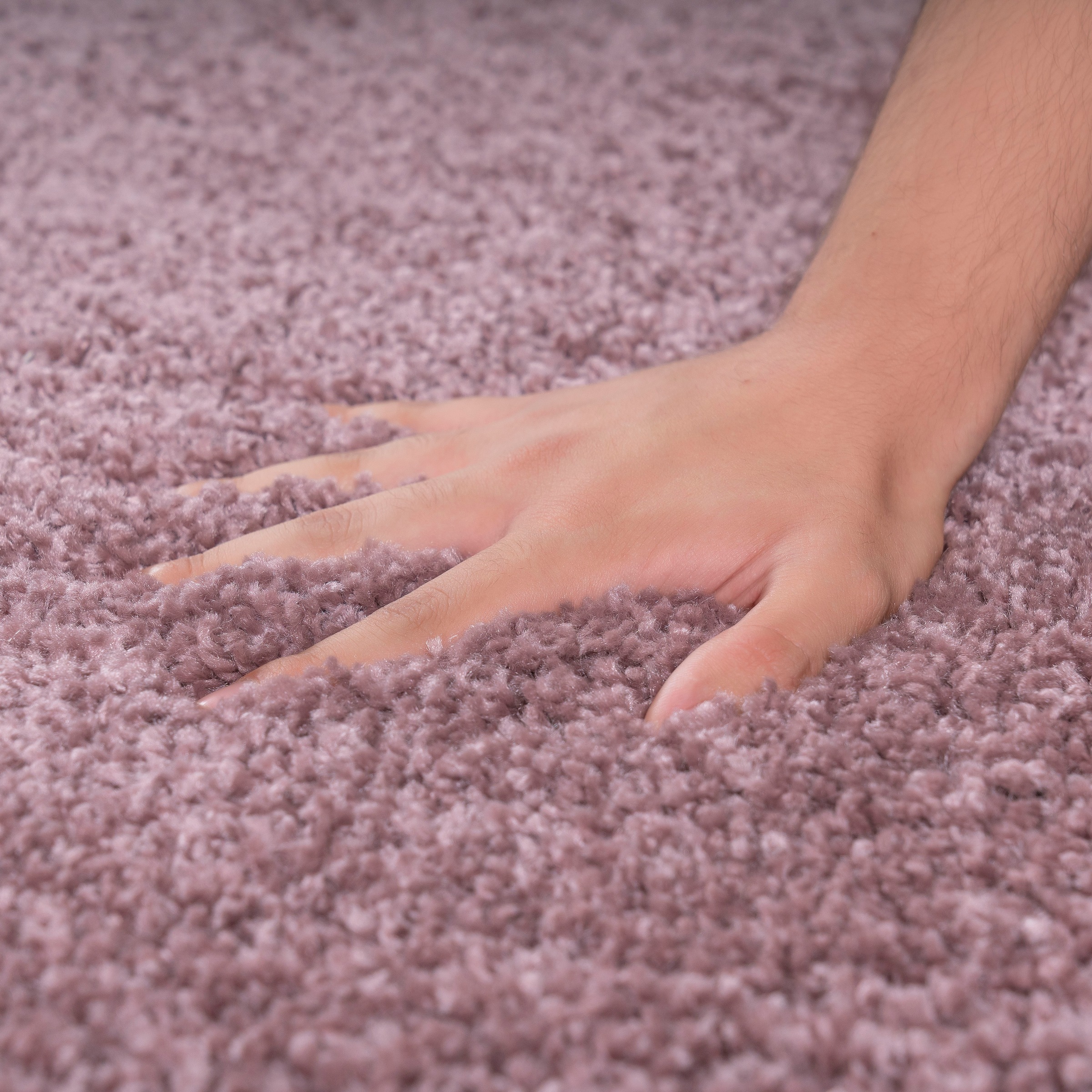 my home Teppich »Viva Teppich rund«, rund, 45 mm Höhe, Uni-Farben, einfarbig, besonders weich und kuschelig