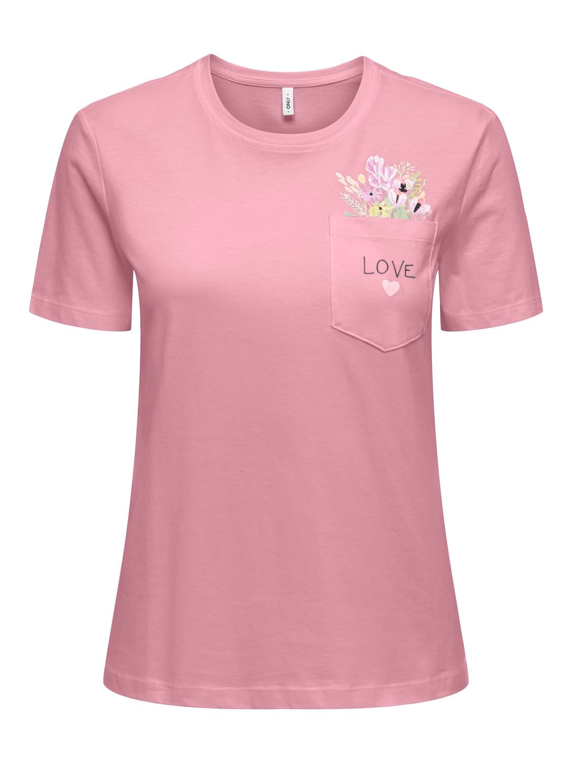 ONLY Kurzarmshirt »ONLPOLLY LIFE REG S/S POCKET TOP BOX JRS« Baumwolle, regular fit, Rundhals