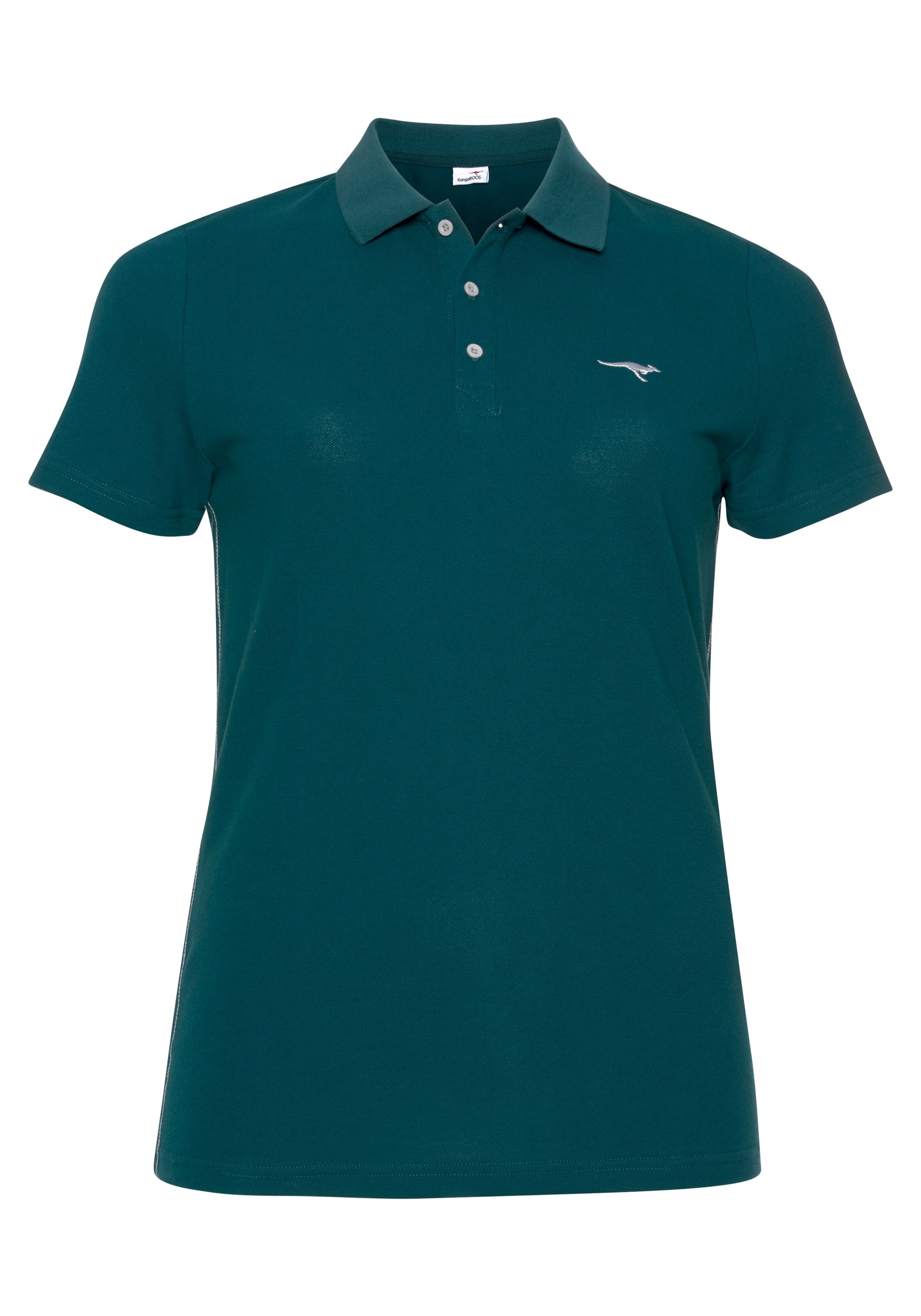 KangaROOS Poloshirt, Kurzarm, unifarben, Polokragen, aus Baumwolle