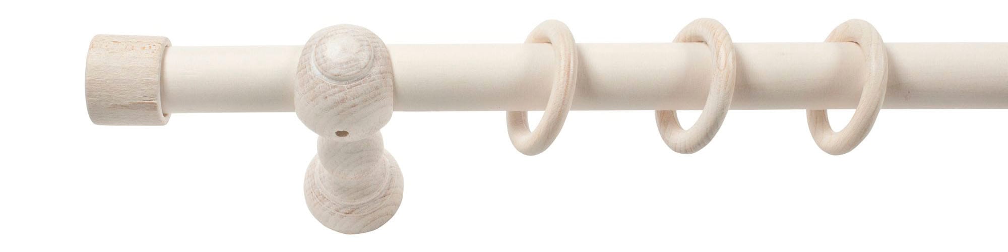 SN DECO GROUP Gardinenstange »Cafiro«, 1 läufig-läufig, Fixmaß, 28 mm, Holz, verschiedene Längen und Farben, Komplettset