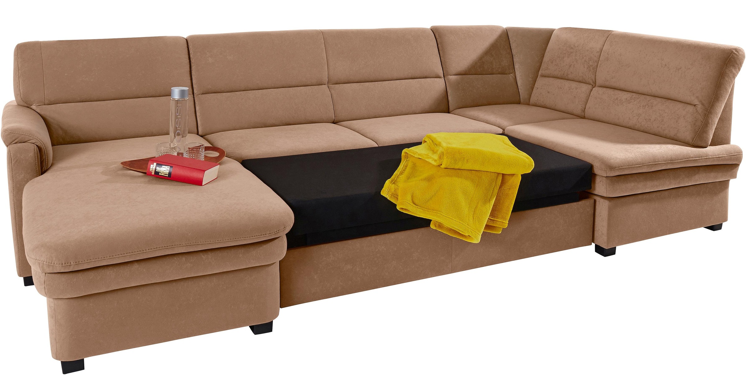sit&more Wohnlandschaft »Pisa U-Form«, mit Federkern, wahlweise mit Bettfunktion