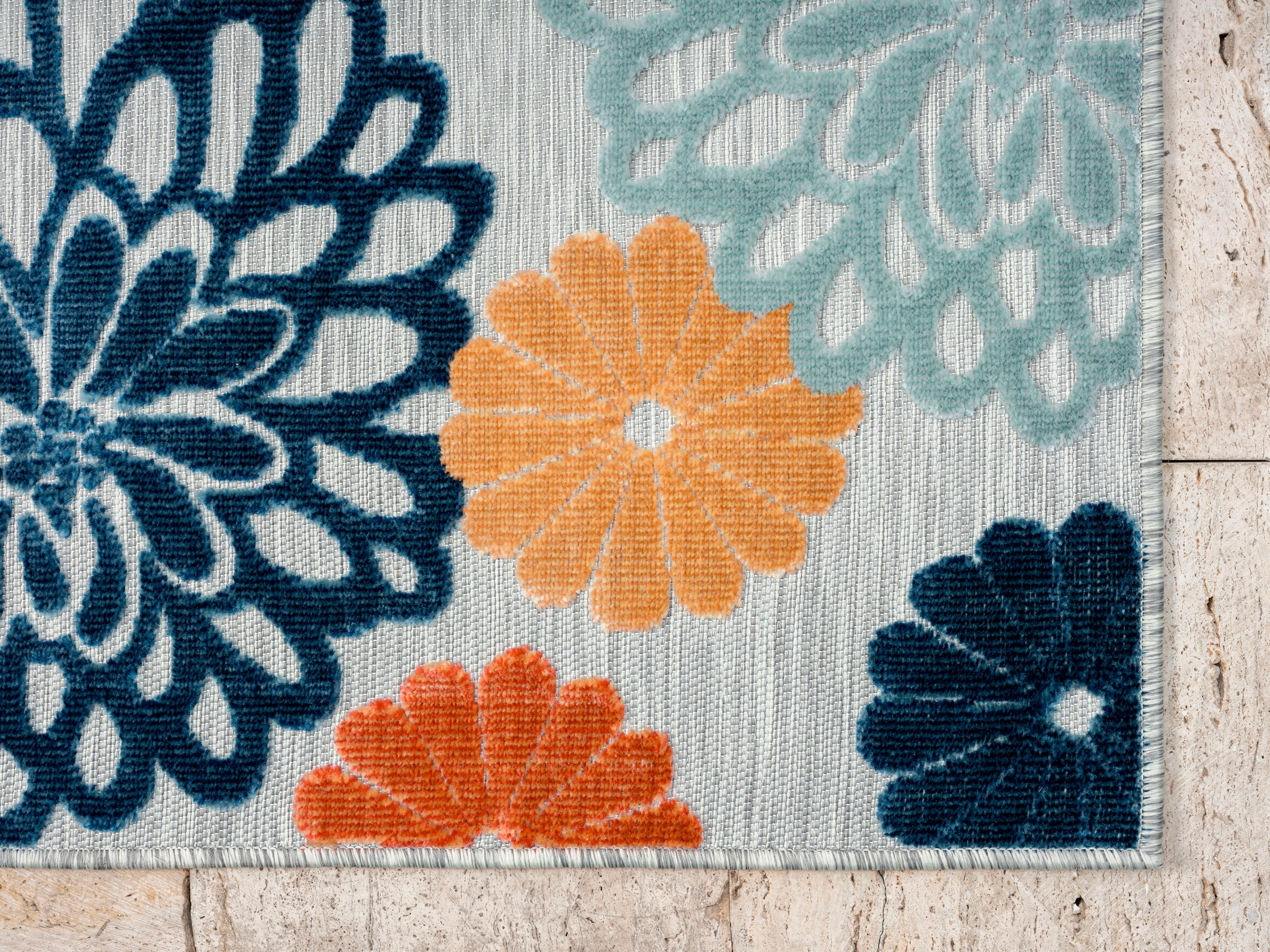 OTTO home Teppich »Tamsin, LAGERRÄUMUNG!« rechteckig 8 mm Höhe Hoch-Tief Effekt, In- und Outdoor geeignet, Terrasse & Balkon