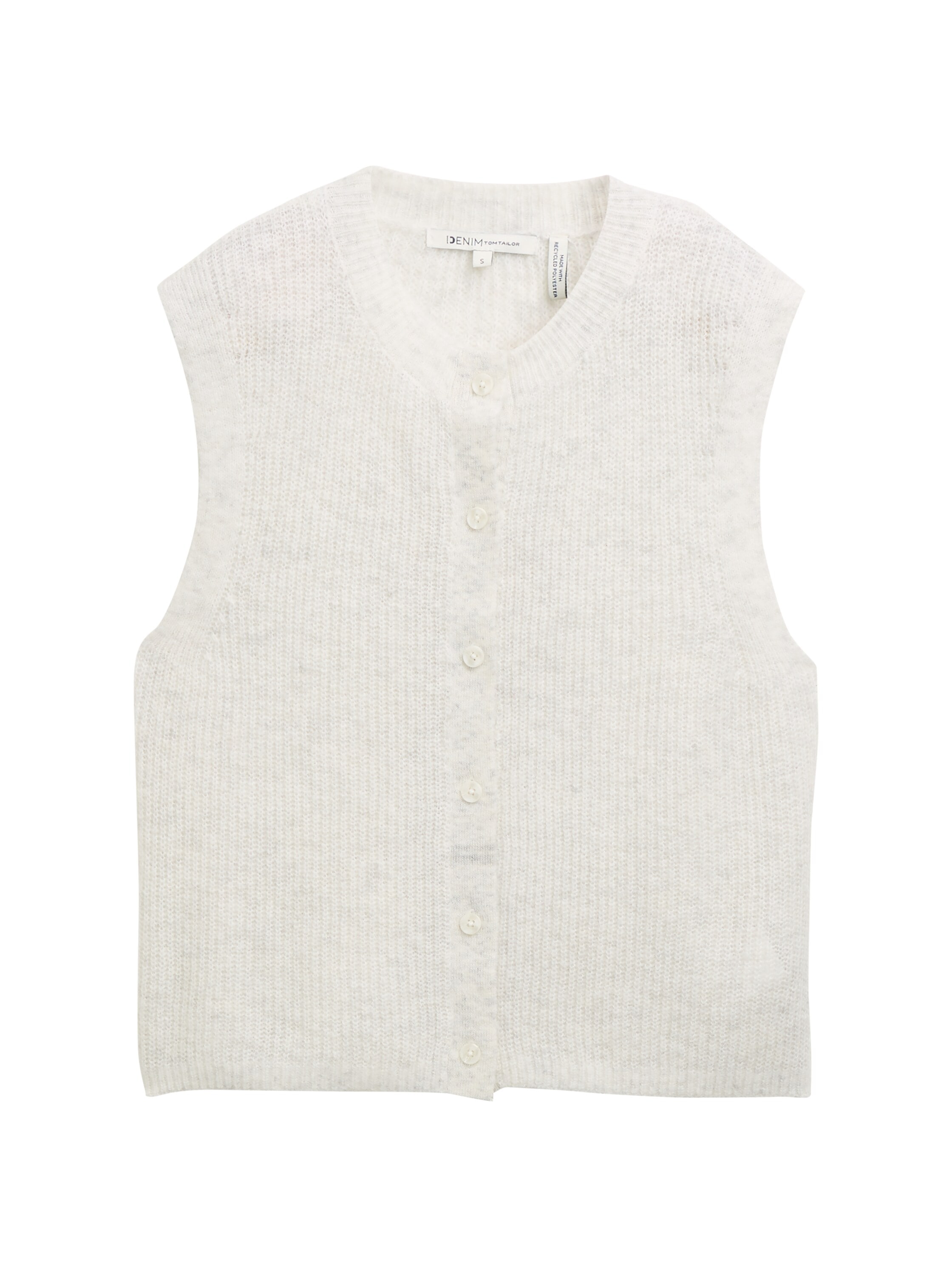 TOM TAILOR Denim Strickjacke, mit Knopfleiste