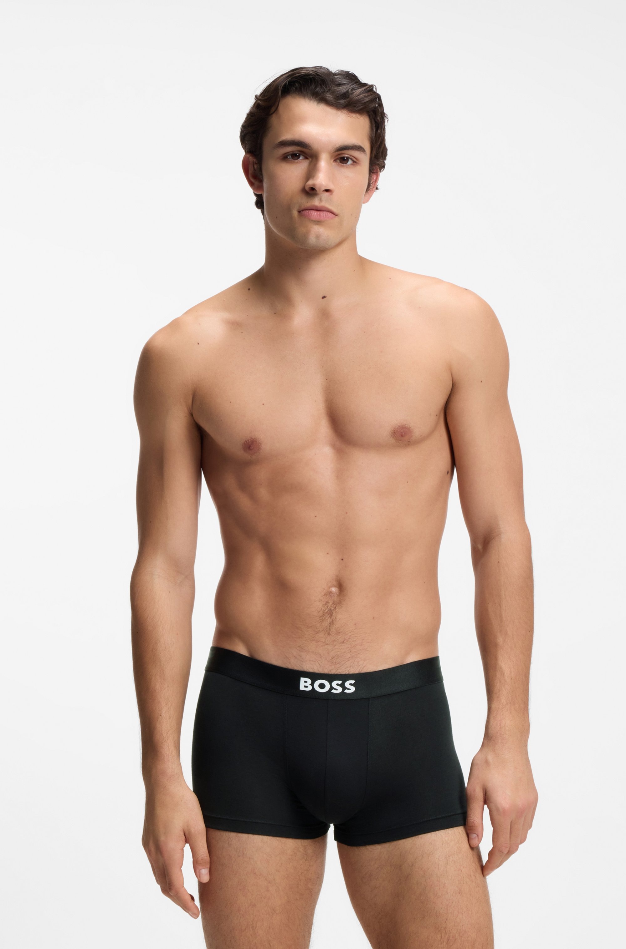 BOSS Trunk »Trunk 3P BOSS ONE« 3 Stk. mittlere Bundhöhe, 1x gemustert, 2x unifarben